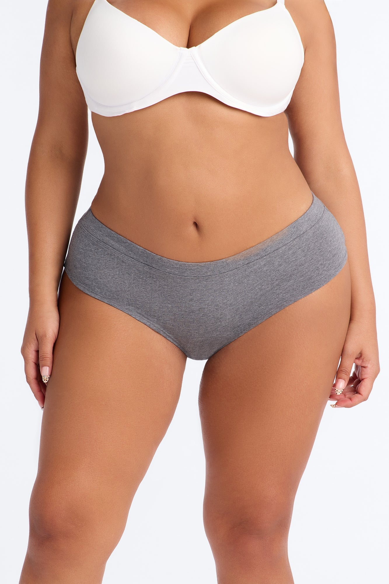 Dress Cotton Cheeky Hipster Comfort Panty - Charcoal image 2