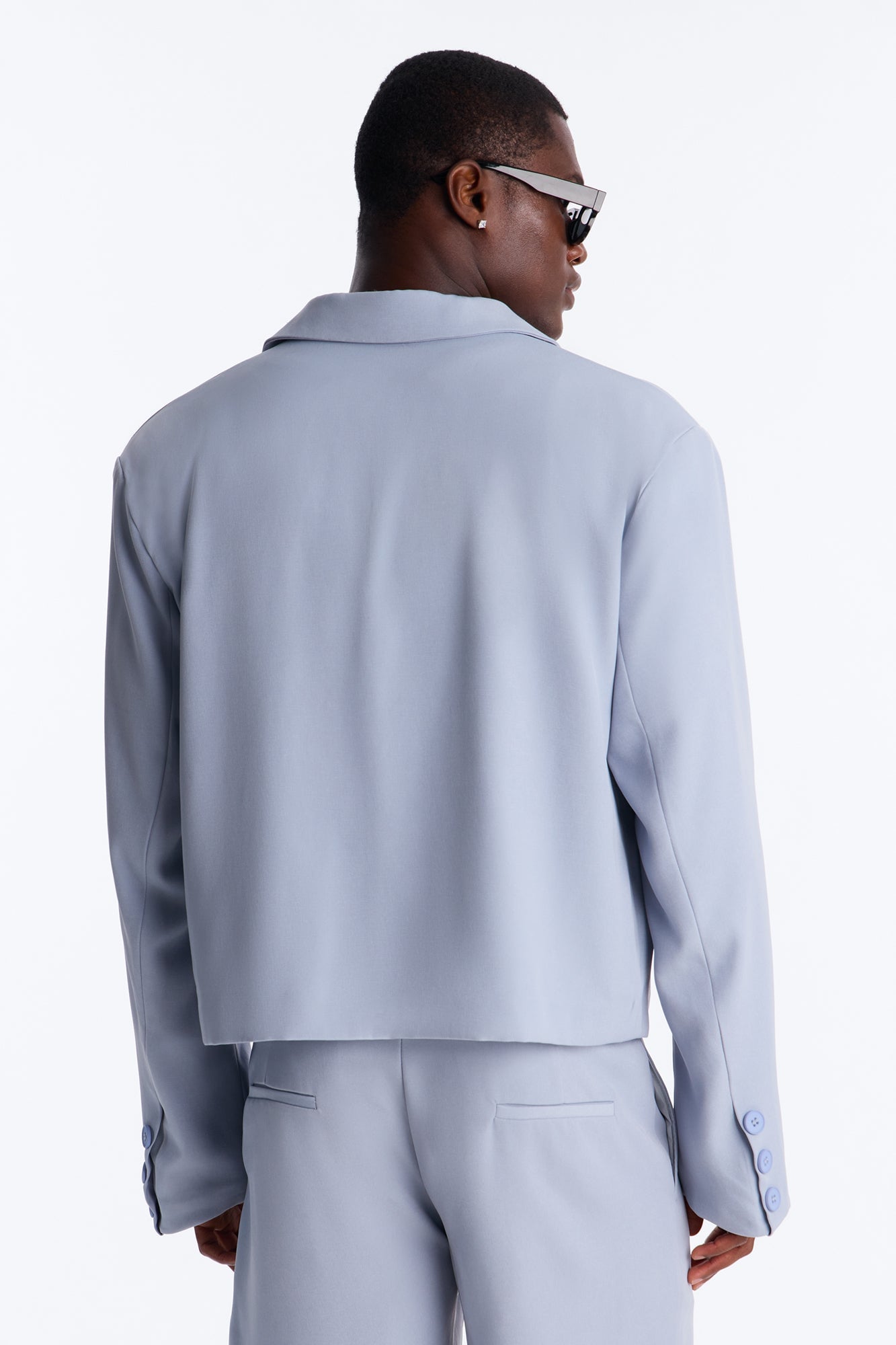Maison Tailored Belvedere Cropped Blazer - Light Blue image 8