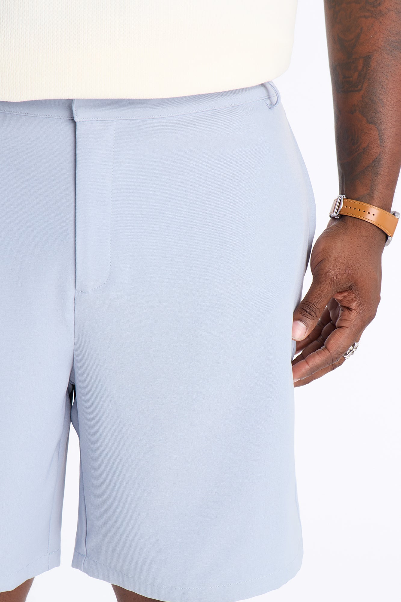 Maison Tailored Belvedere Slim Short - Light Blue image 4