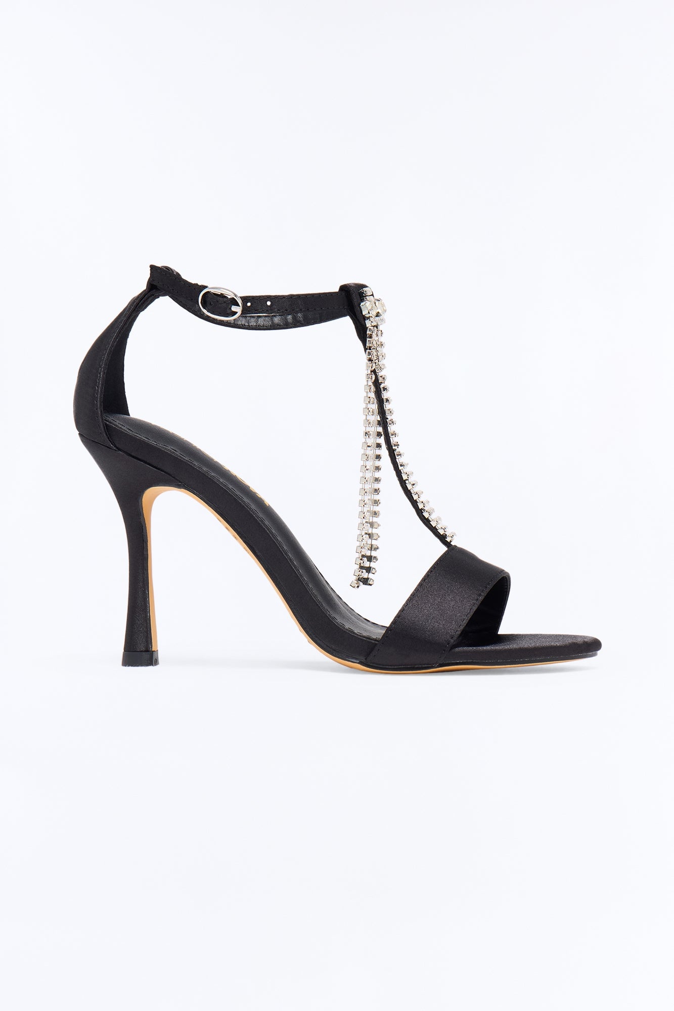 Outside Tonight Rhinestone Heels - Black image 3