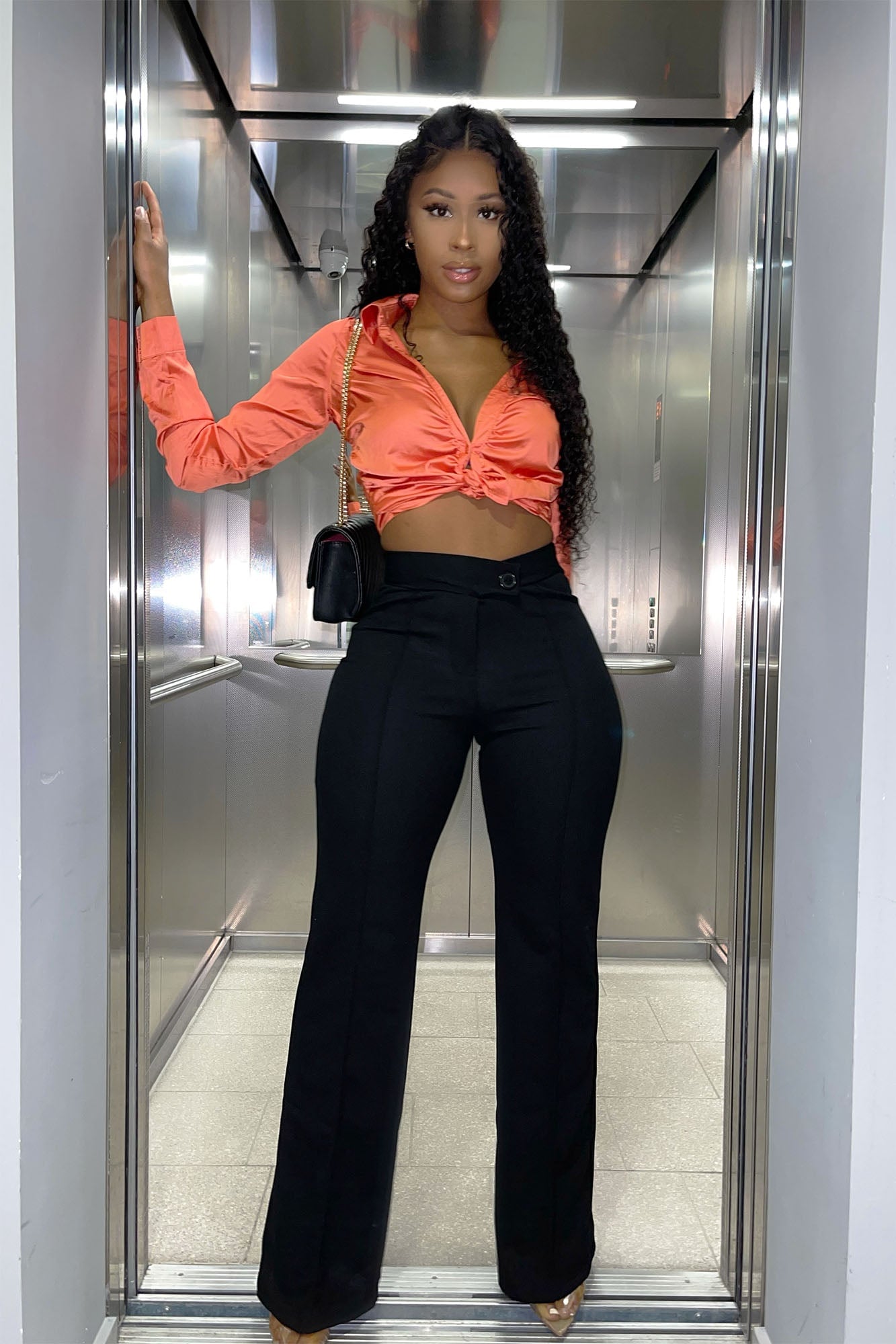 Call It Even Wide Leg Dress Pants - Black image 6