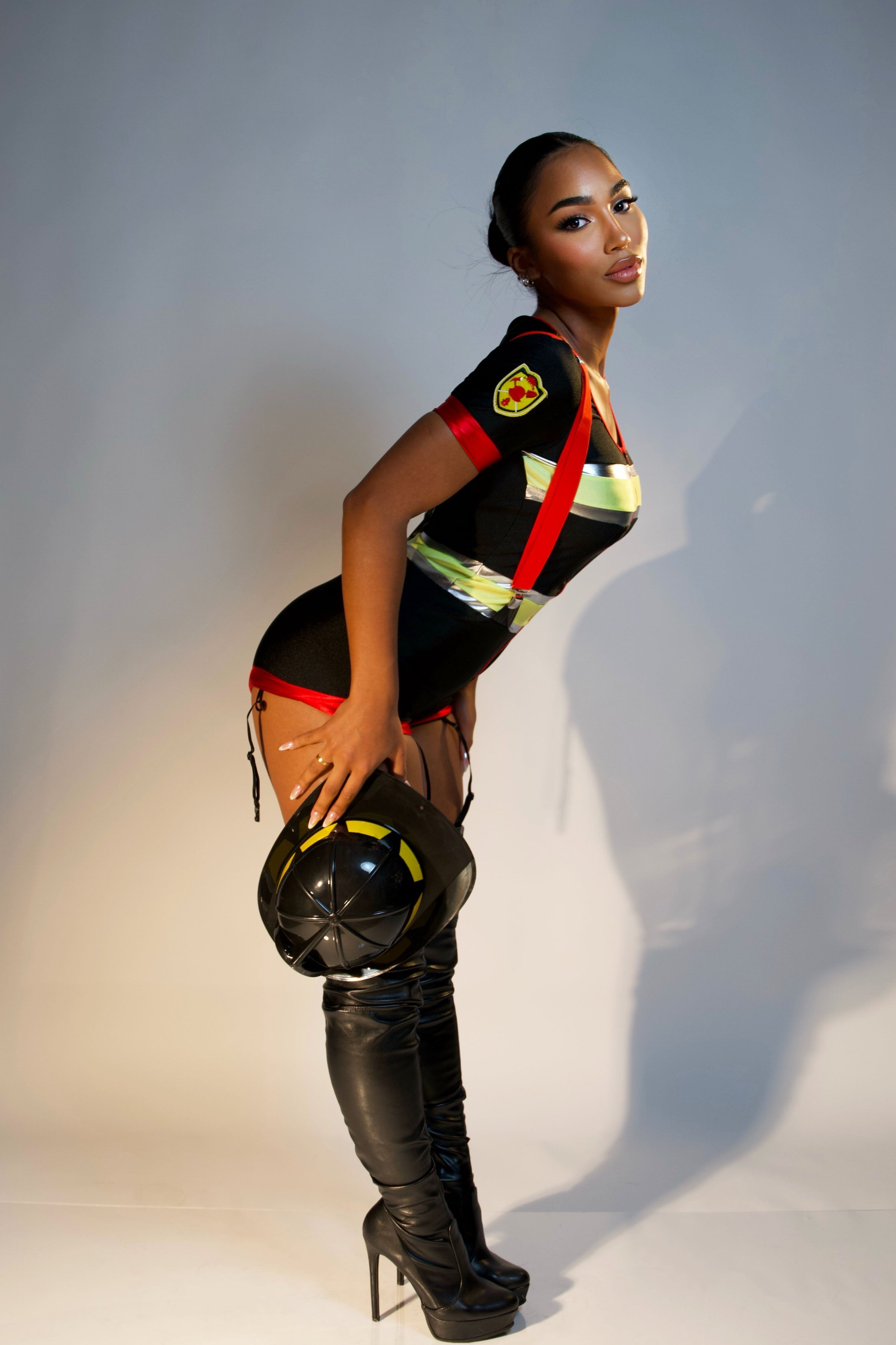 Captain Hottie 3 Piece Costume Set - Black/combo image 10