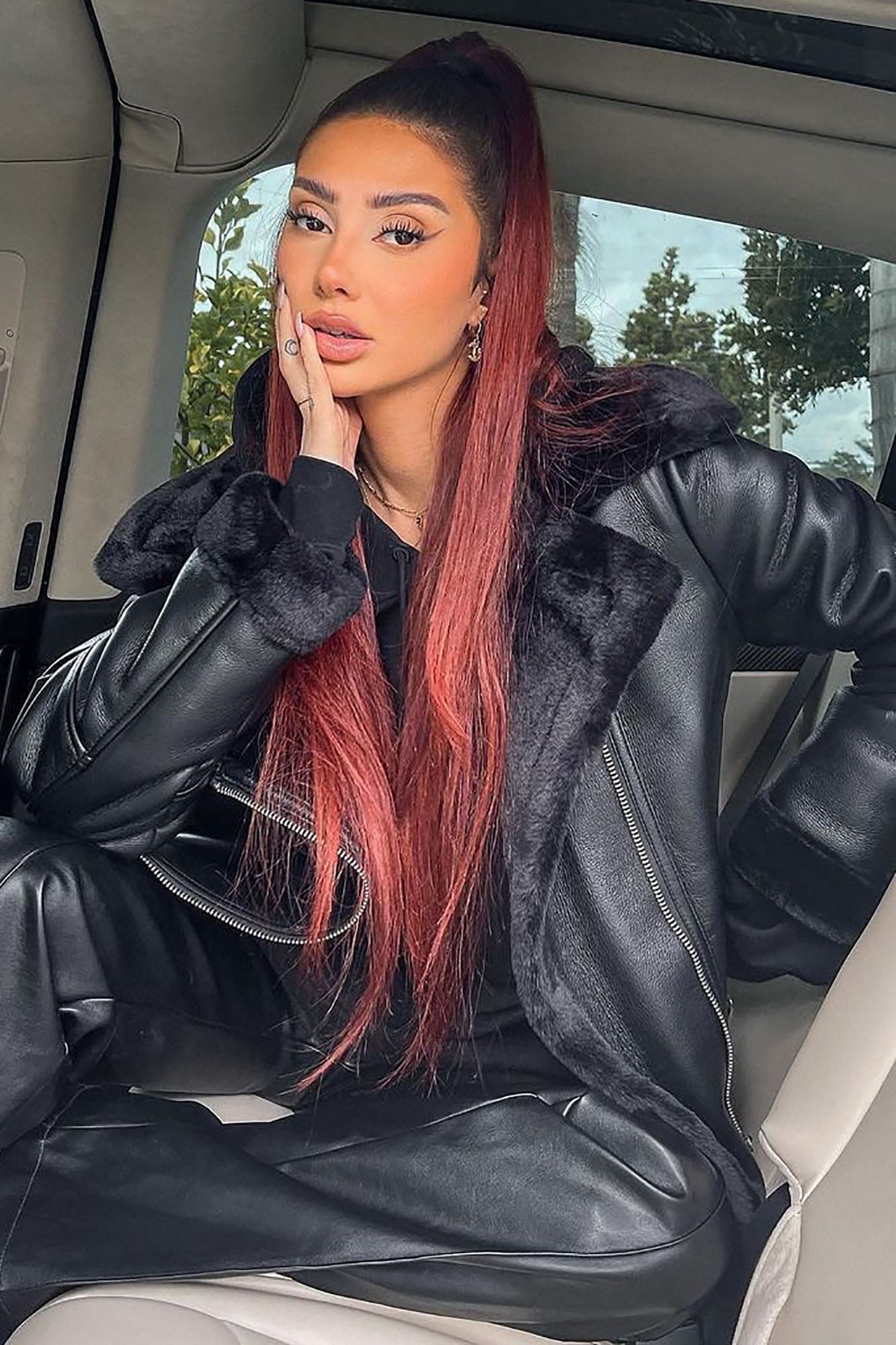 Chic Bad Ass Faux Leather Jacket - Black image 7