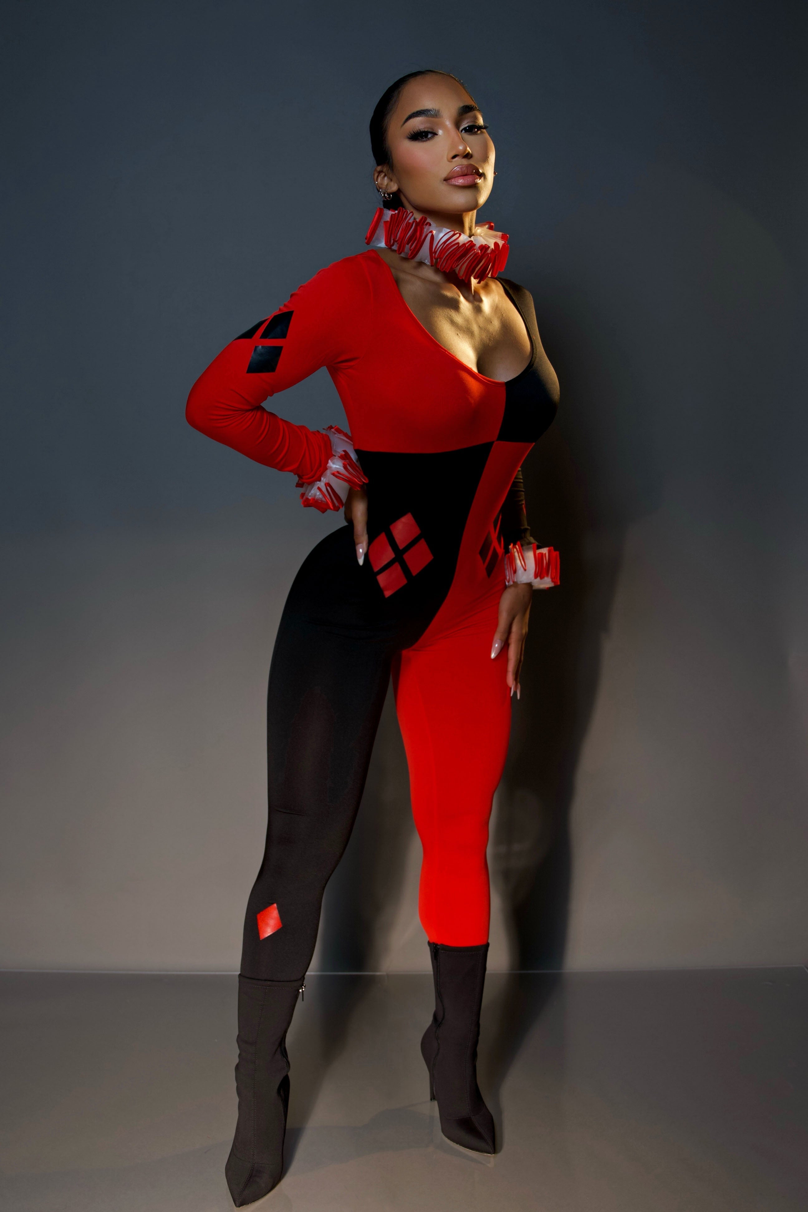 Comic Queen 4 Piece Costume Set - Red/combo image 10