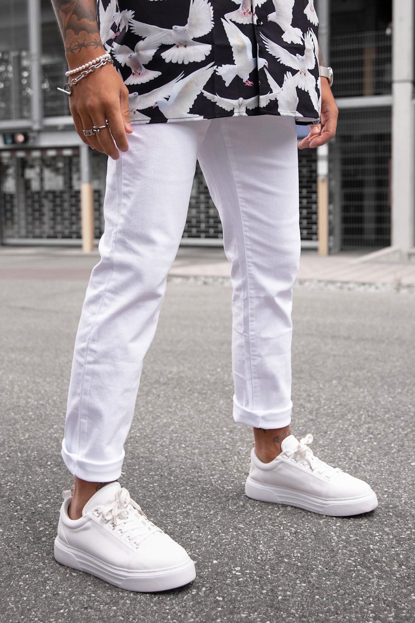 Cornell Slim Jeans - White image 8