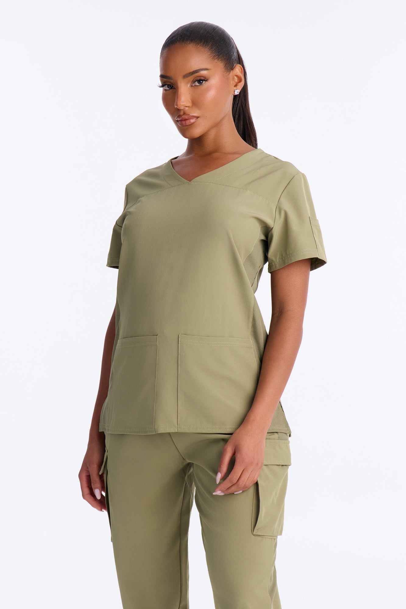 Active Care Uniform Scrub Jogger Set - Olive image 2
