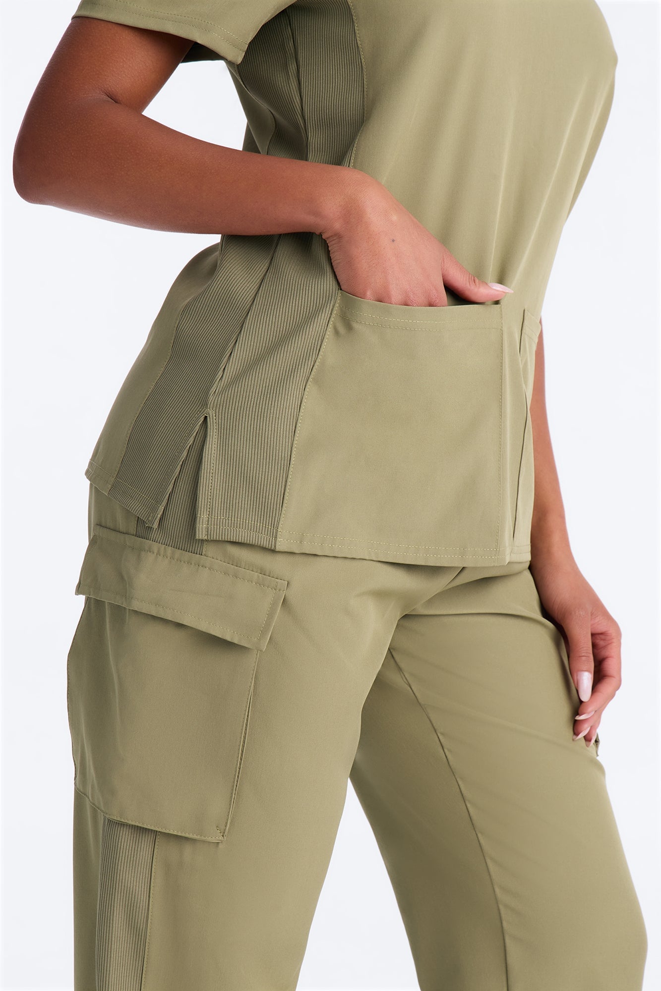 Active Care Uniform Scrub Jogger Set - Olive image 3