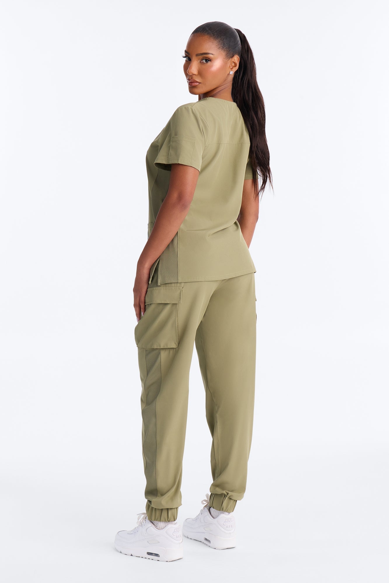 Active Care Uniform Scrub Jogger Set - Olive image 4