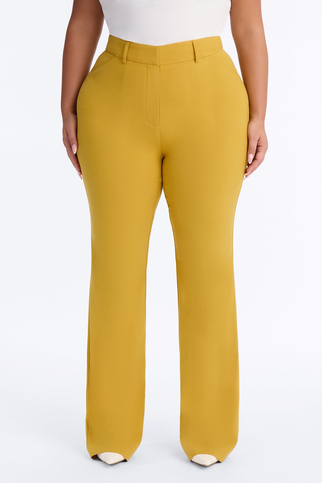 Tall Tasha Dressy High Rise Pants - Mustard image 2