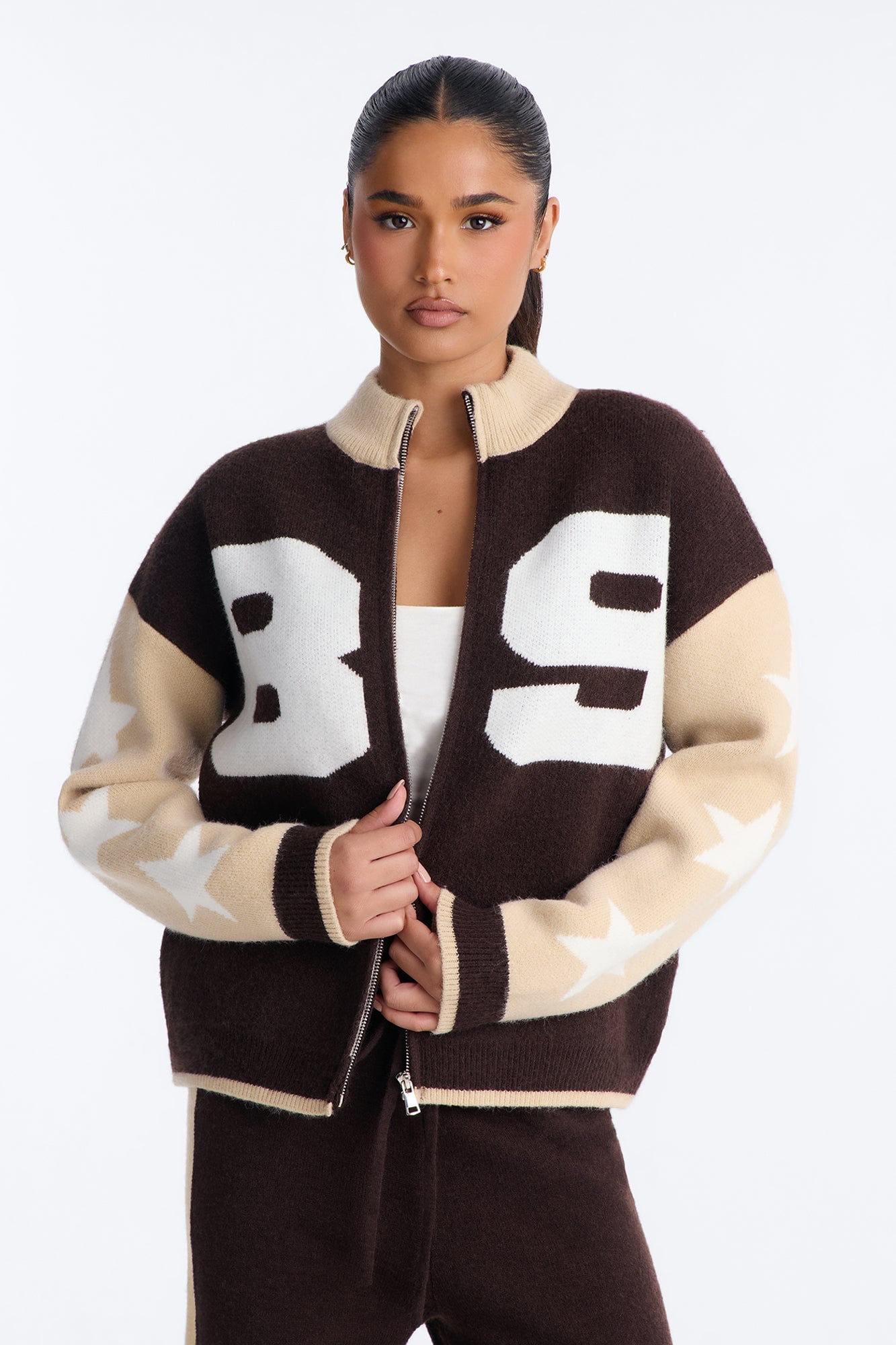 89' Star Sweater Pant Set - Chocolate/Combo image 6