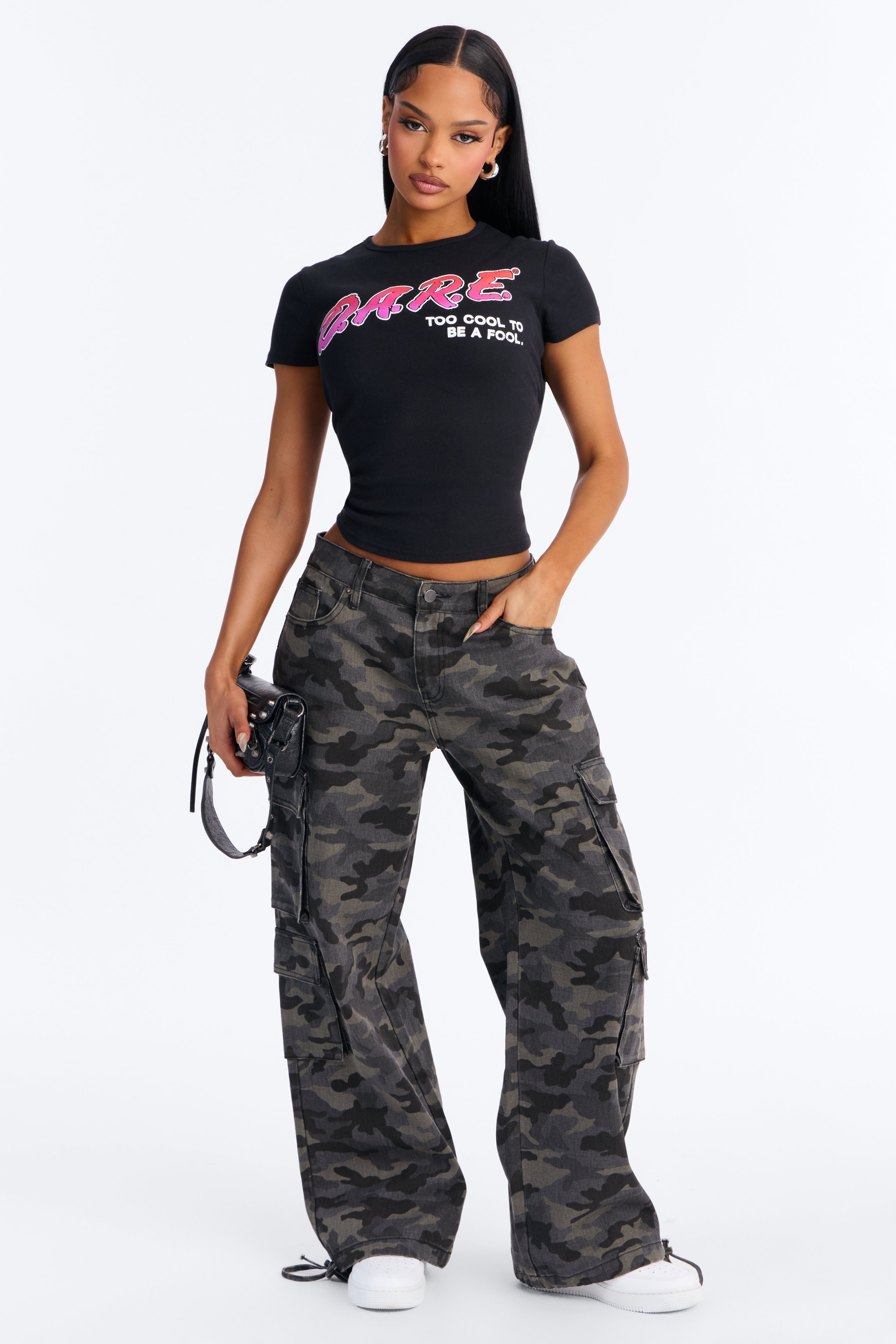DARE Too Cool Baby Tee - Black image 6