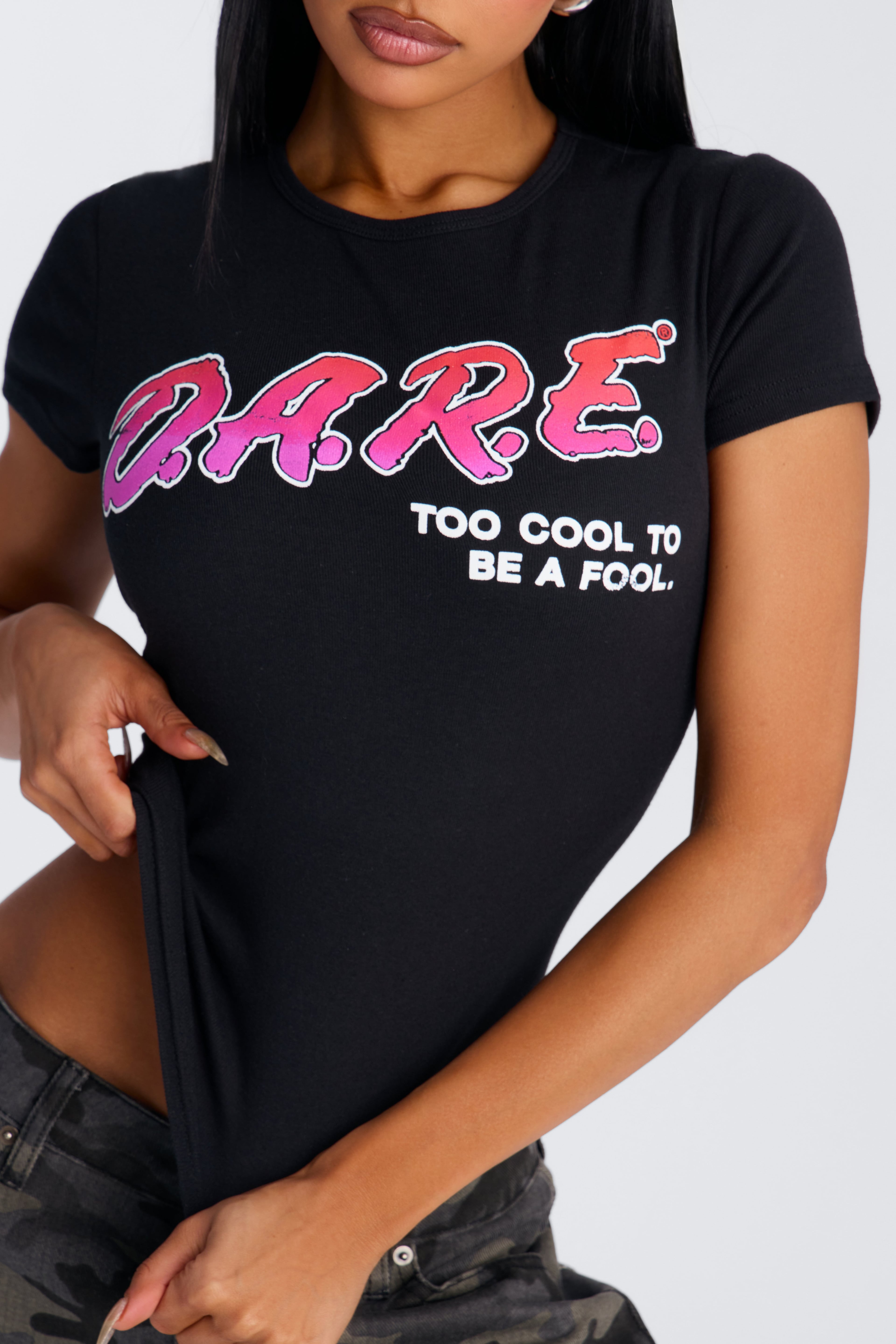 DARE Too Cool Baby Tee - Black image 8