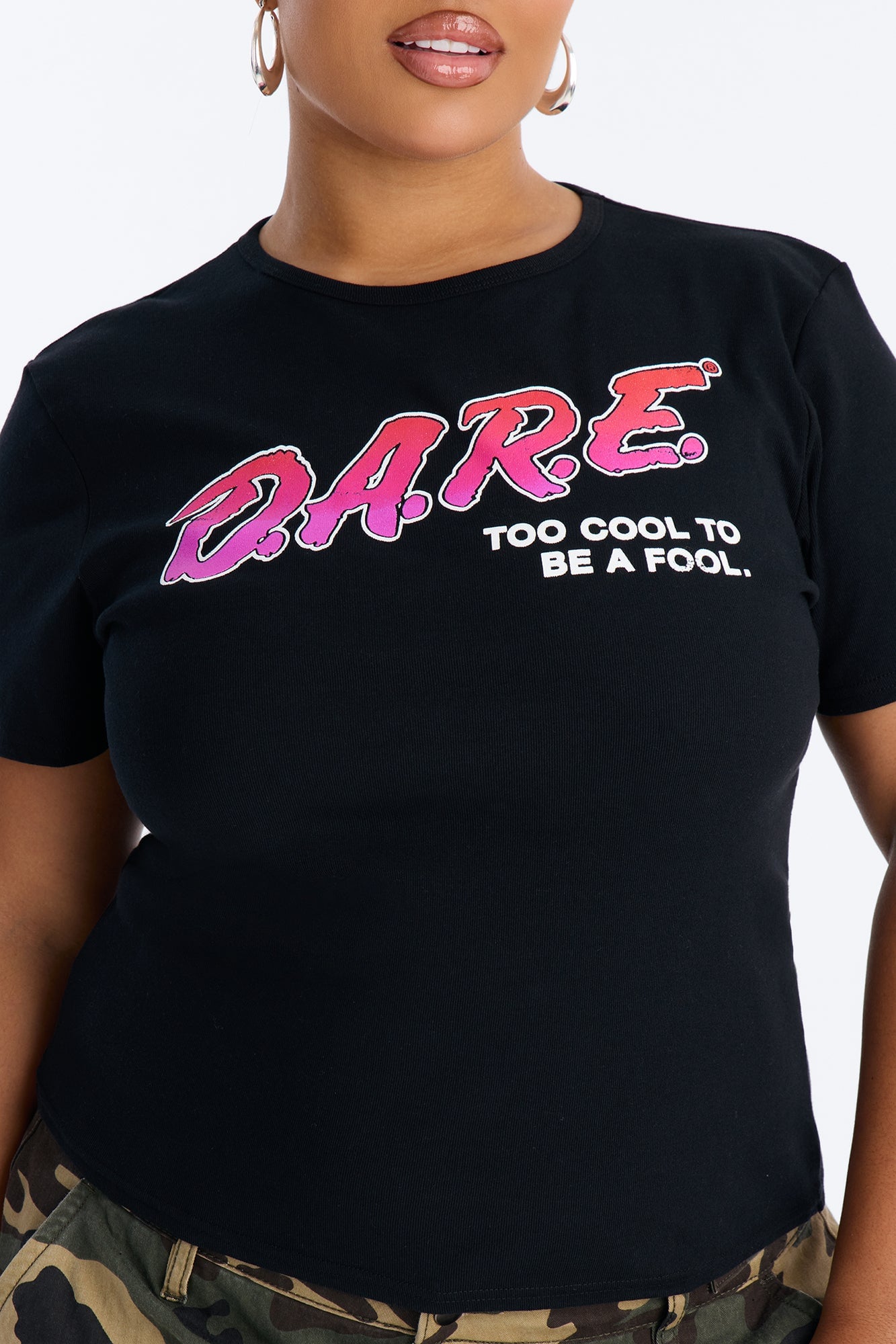 DARE Too Cool Baby Tee - Black image 3