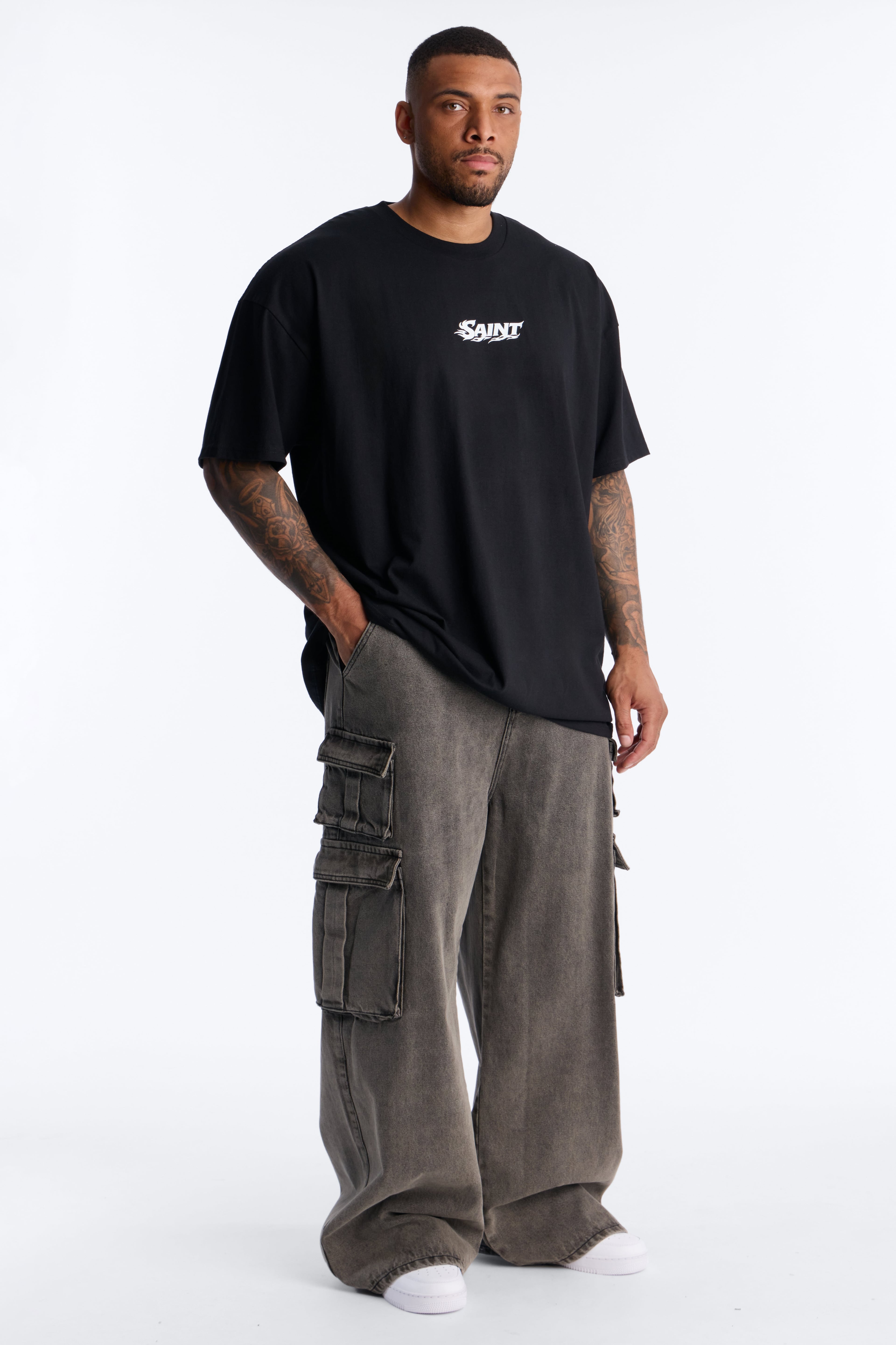 District Utility Cargo Jean - Black Wash image 2