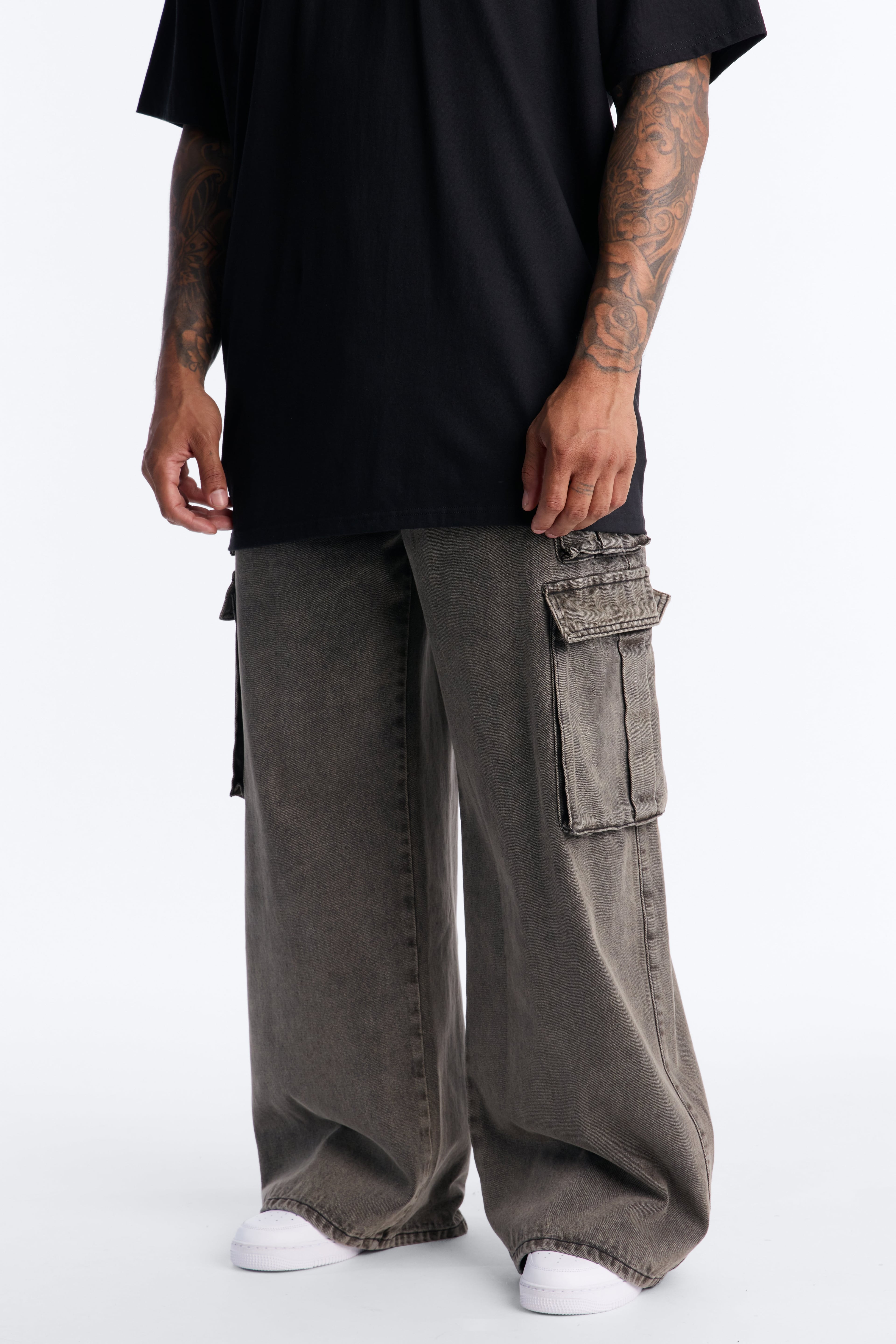 District Utility Cargo Jean - Black Wash image 1
