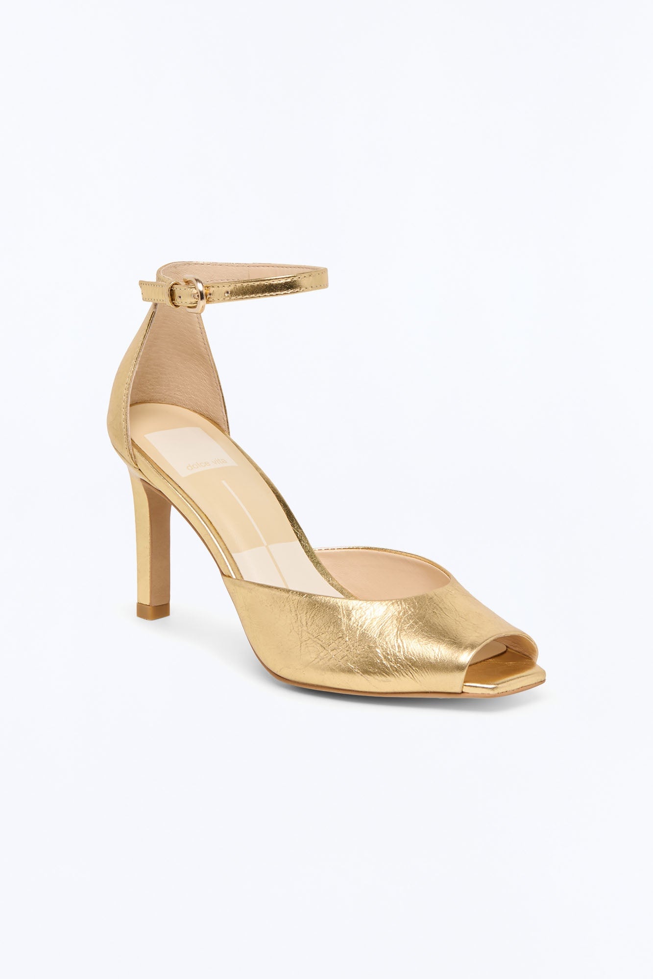 Dolce Vita Serlo Peep Toe Heels - Gold image 3