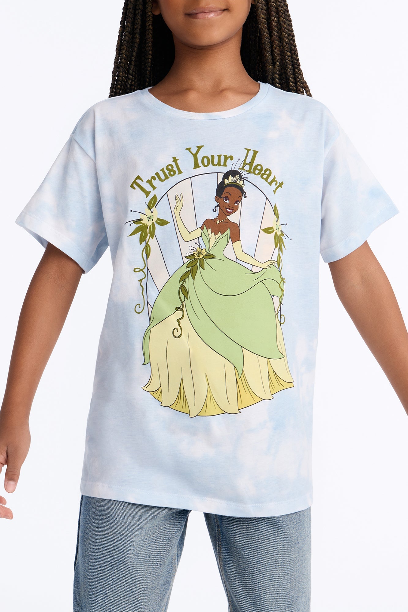 Mini Princess Tiana Trust Your Heart Short Sleeve Tee - Blue/combo image 4