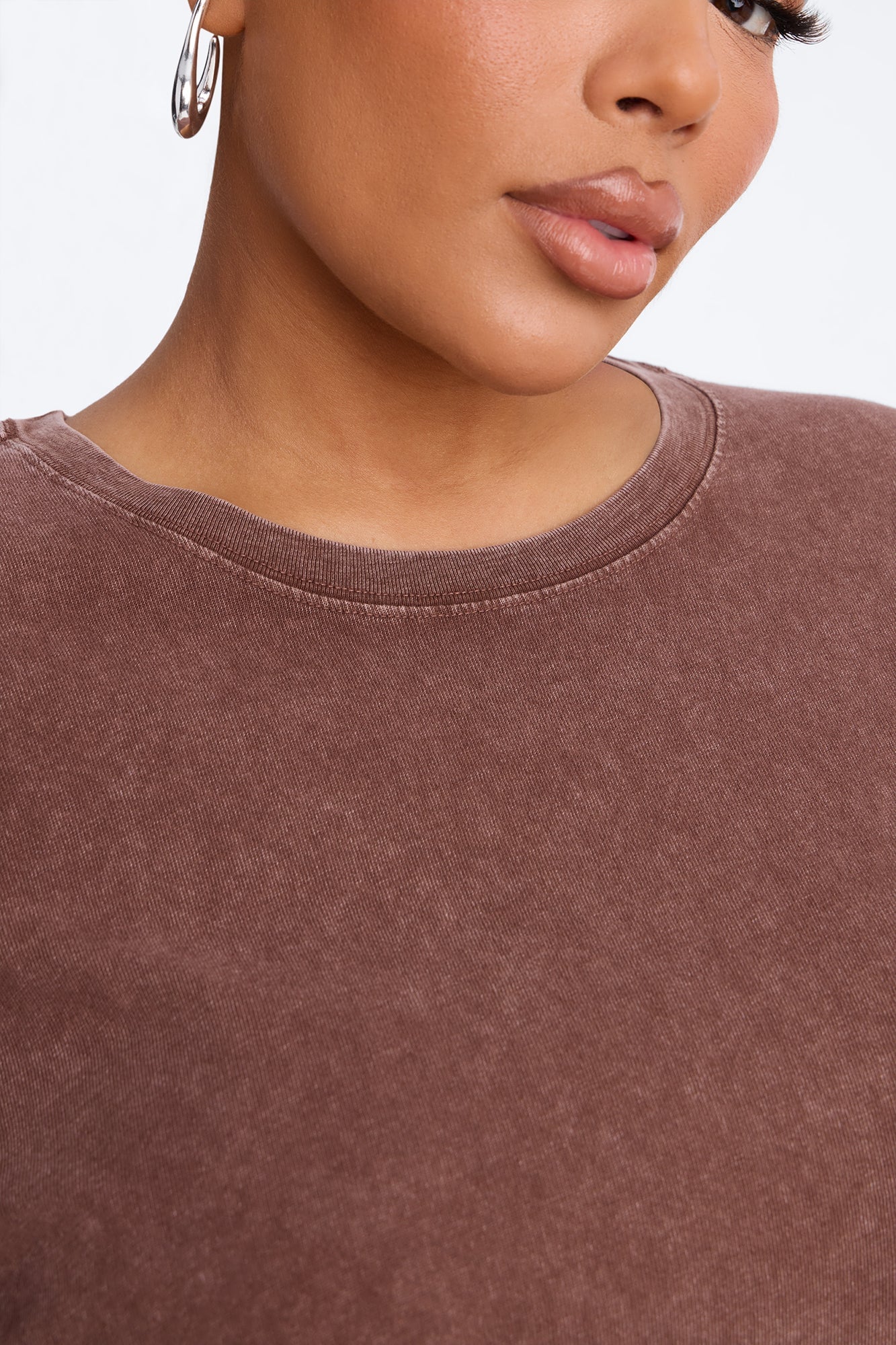 Noah Washed Oversized Short Sleeve T-Shirt - Dark Brown image 3