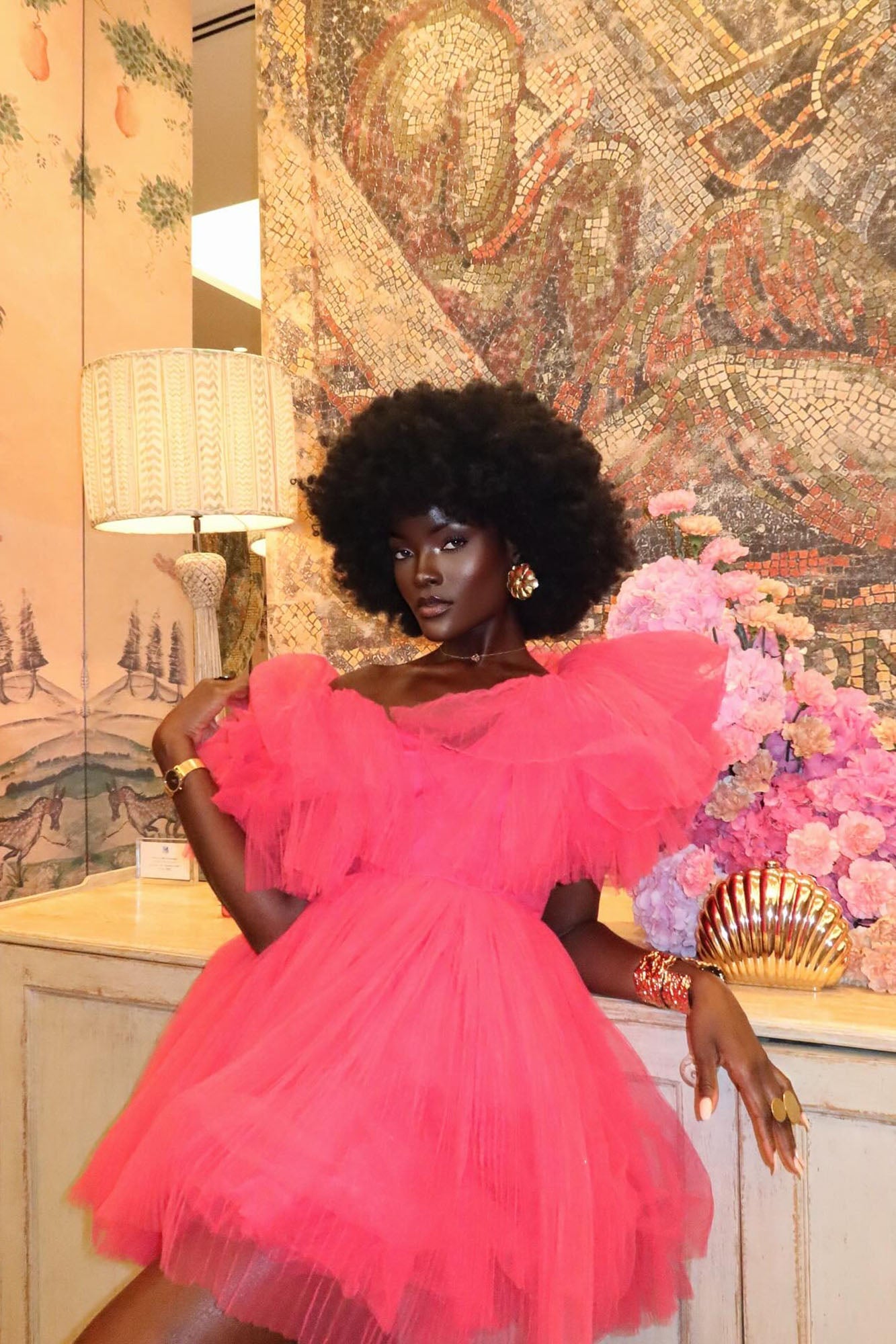 Delaney Tulle Mini Dress - Pink image 5