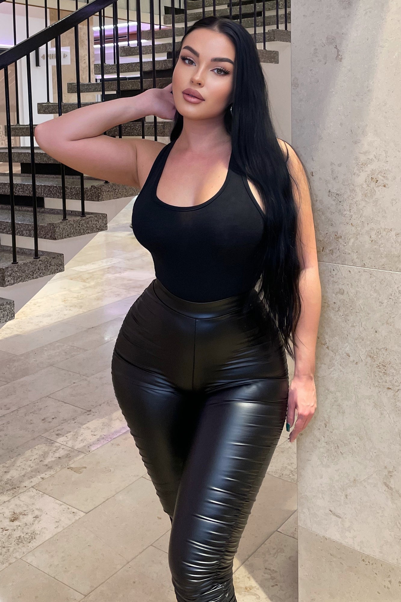 Divine Basic Tank Bodysuit - Black image 6