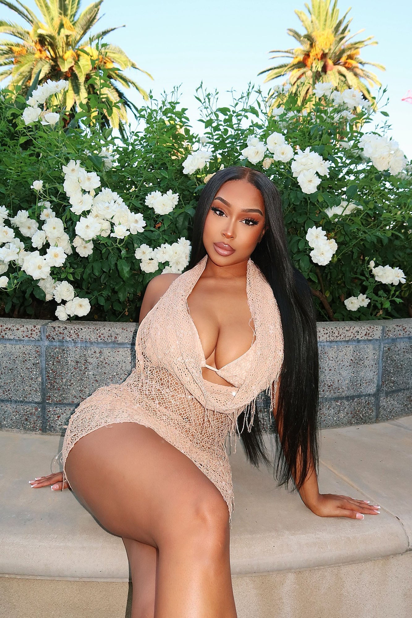 Drinks On Me Sequin 3 Piece Bikini & Dress Set - Mocha image 6