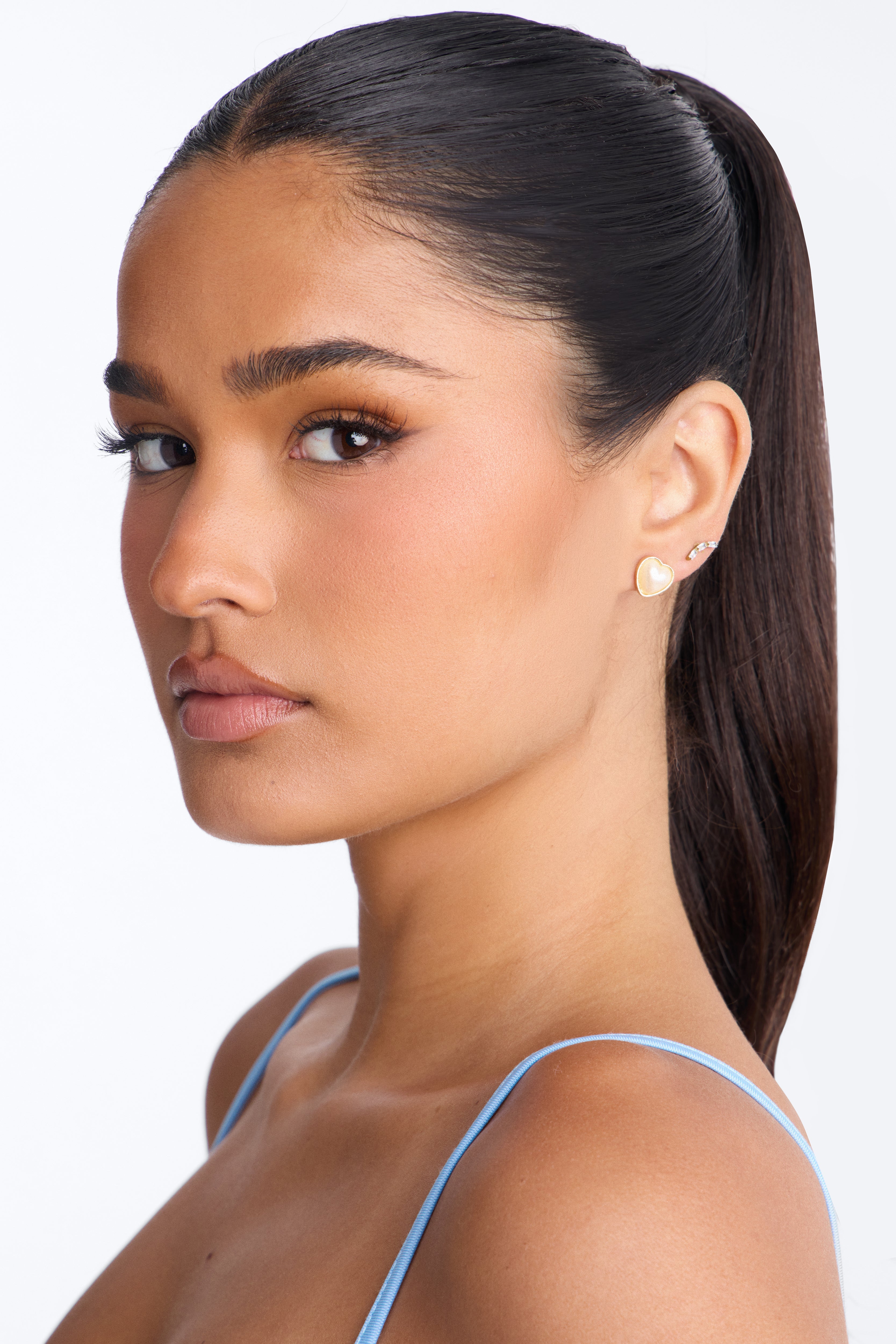 Got Me Blushing Stud Earrings - Gold image 2
