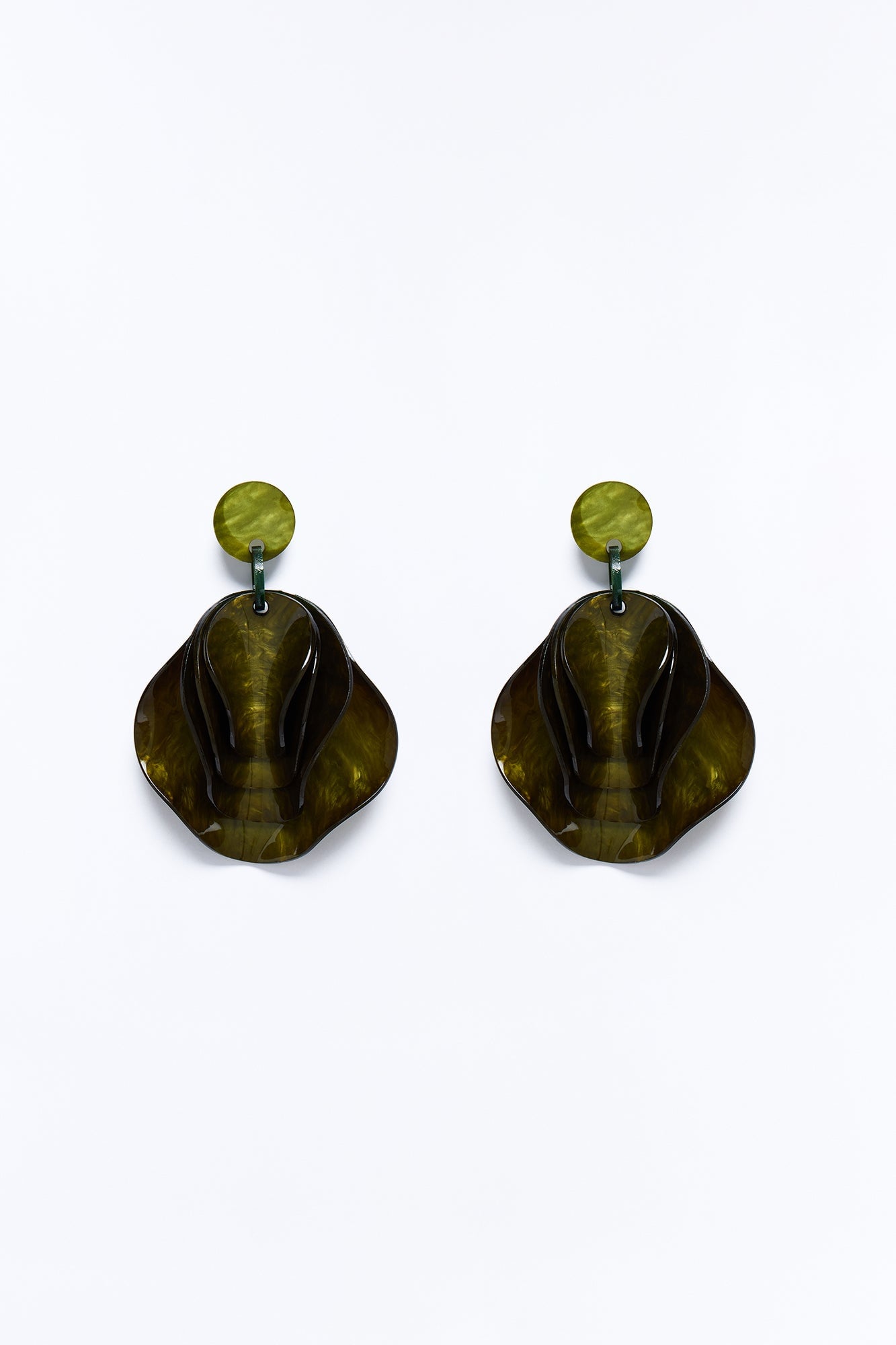 Petals For Days Drop Earrings - Green image 3