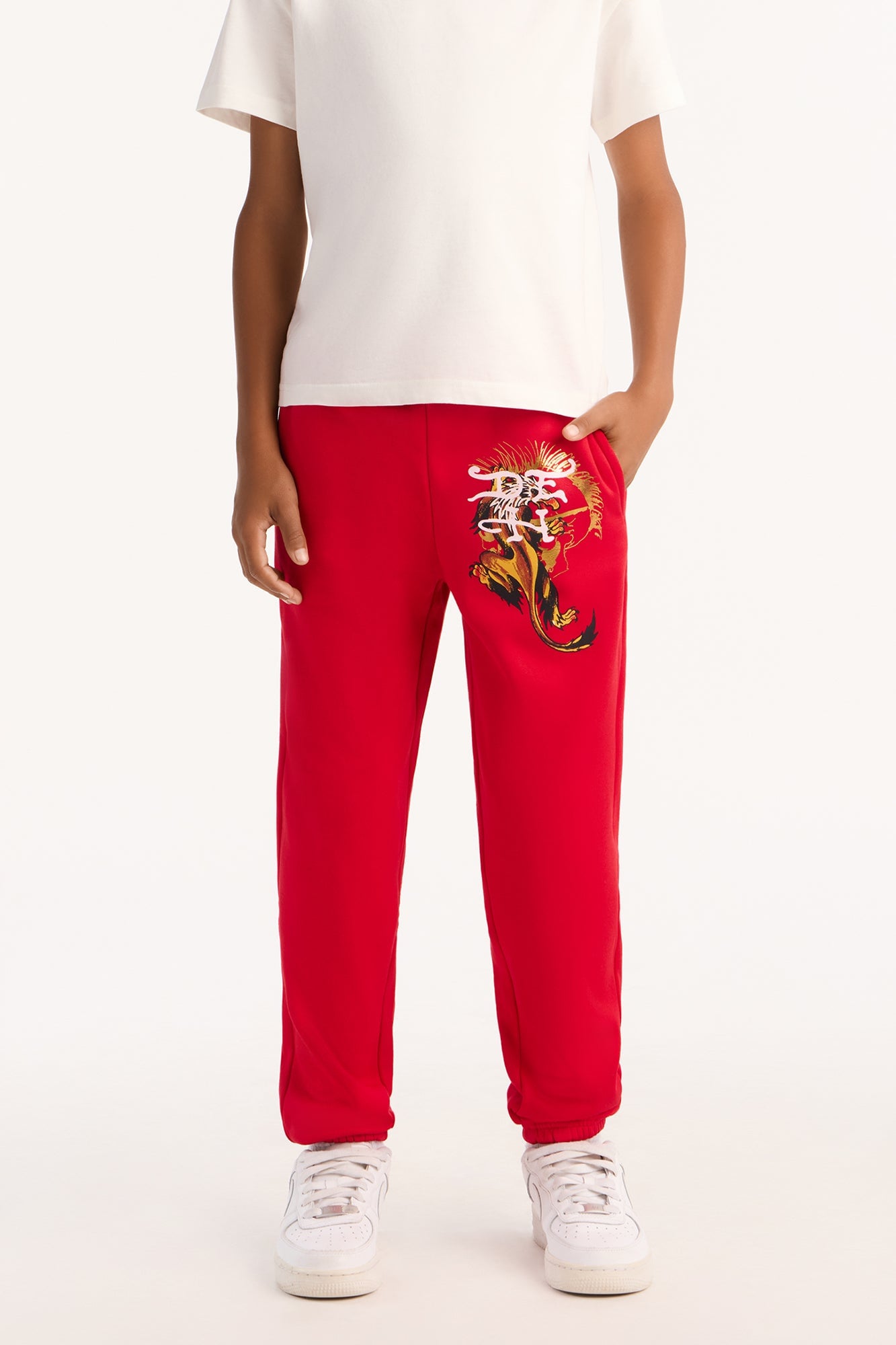 Mini Ed Hardy Fearless Jogger Pants - Red image 3