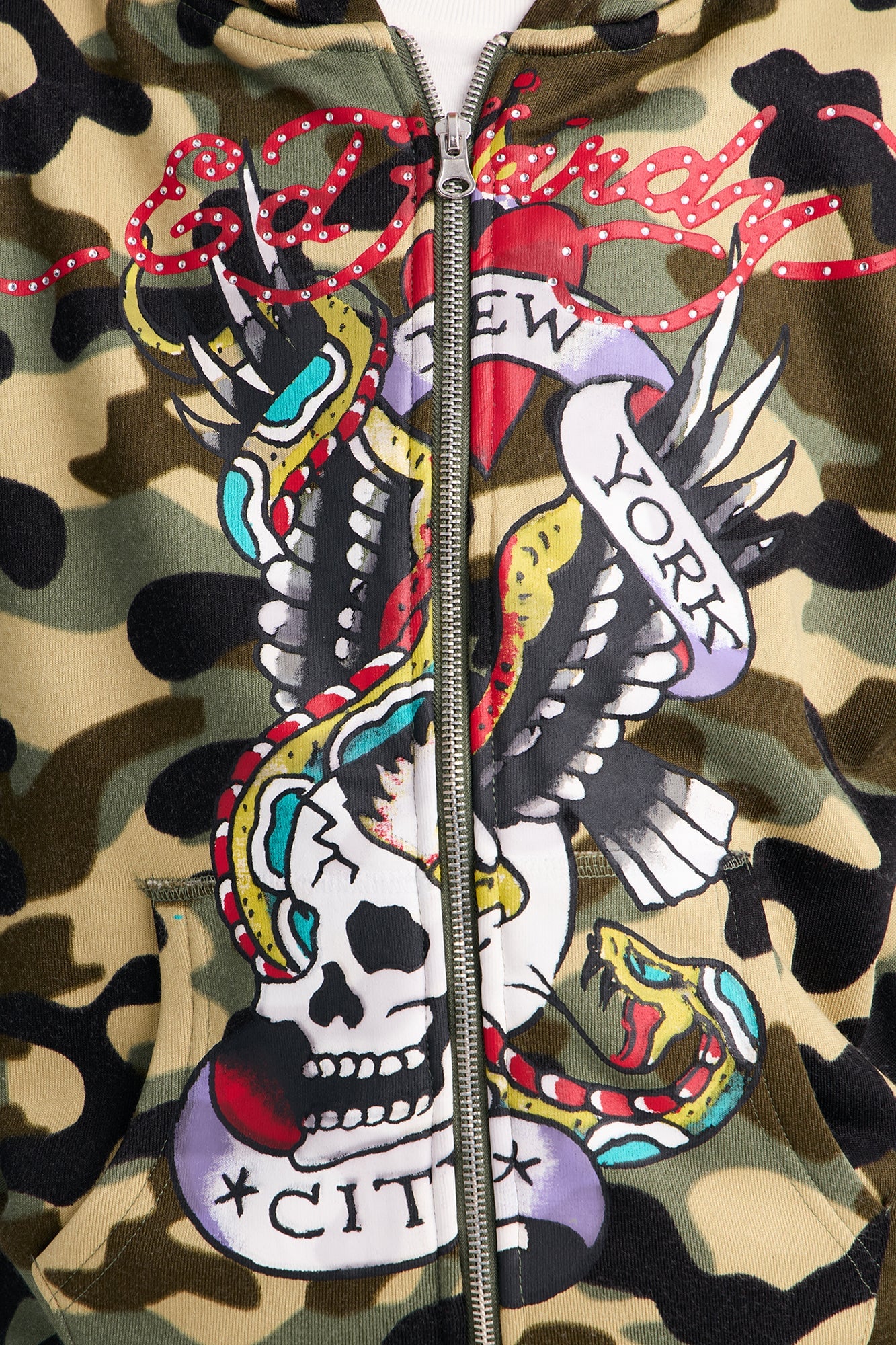 Mini Ed Hardy NYC Camo Hoodie - Camouflage image 4