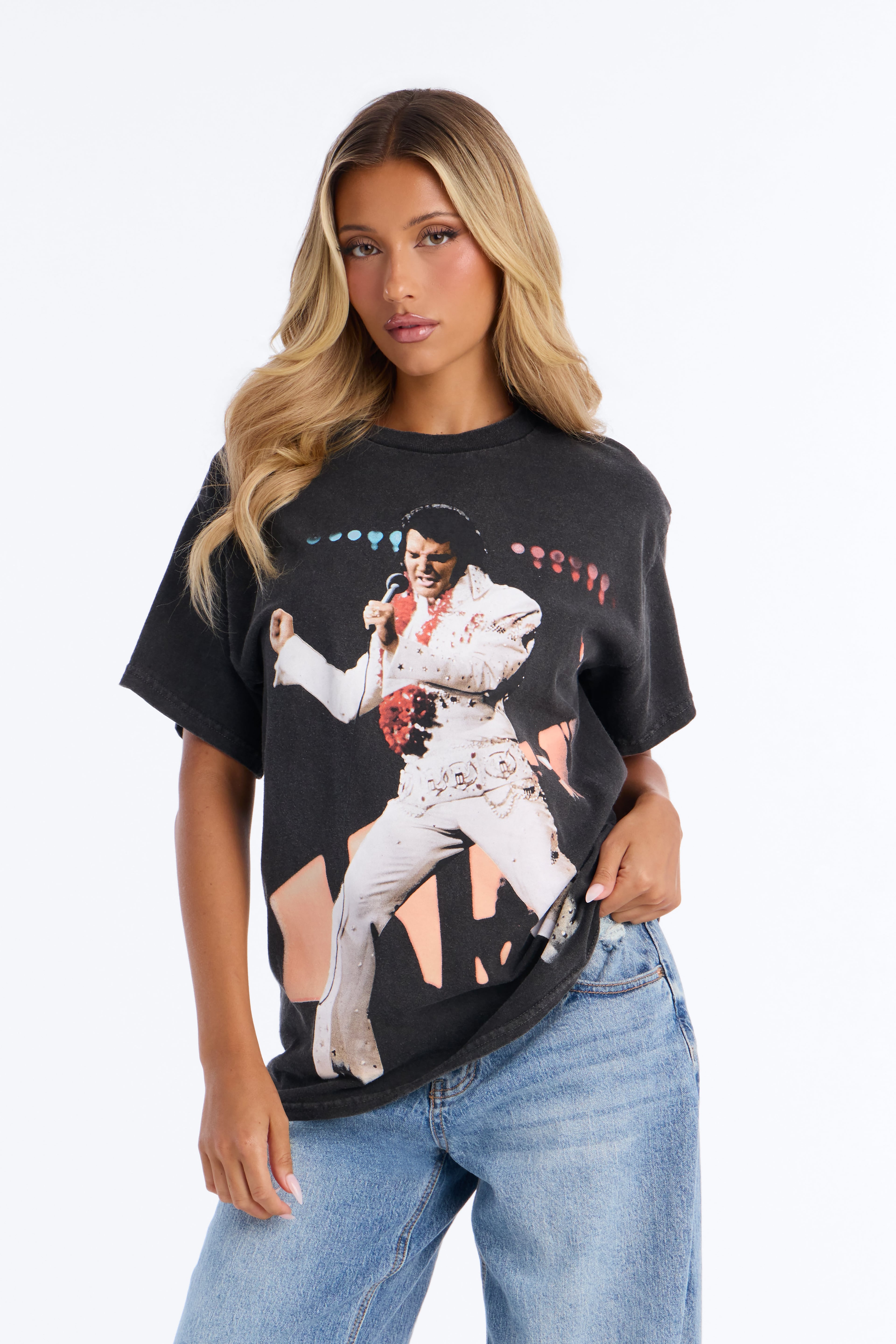 Elvis Presley Spotlight Washed Tee - Black image 1