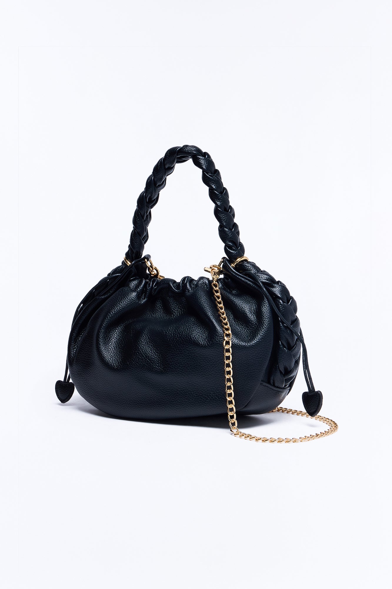 Pull Me Closer Faux Leather Crossbody Handbag - Black image 3