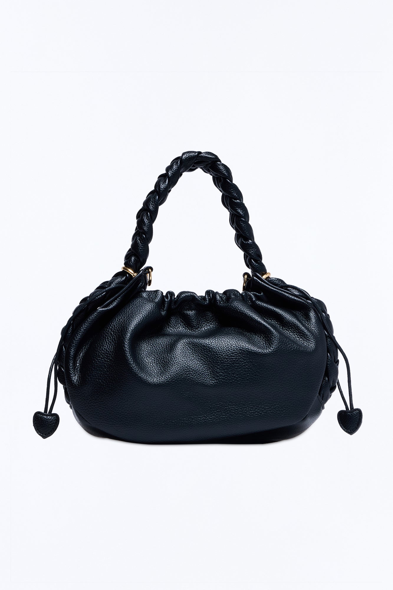 Pull Me Closer Faux Leather Crossbody Handbag - Black image 4