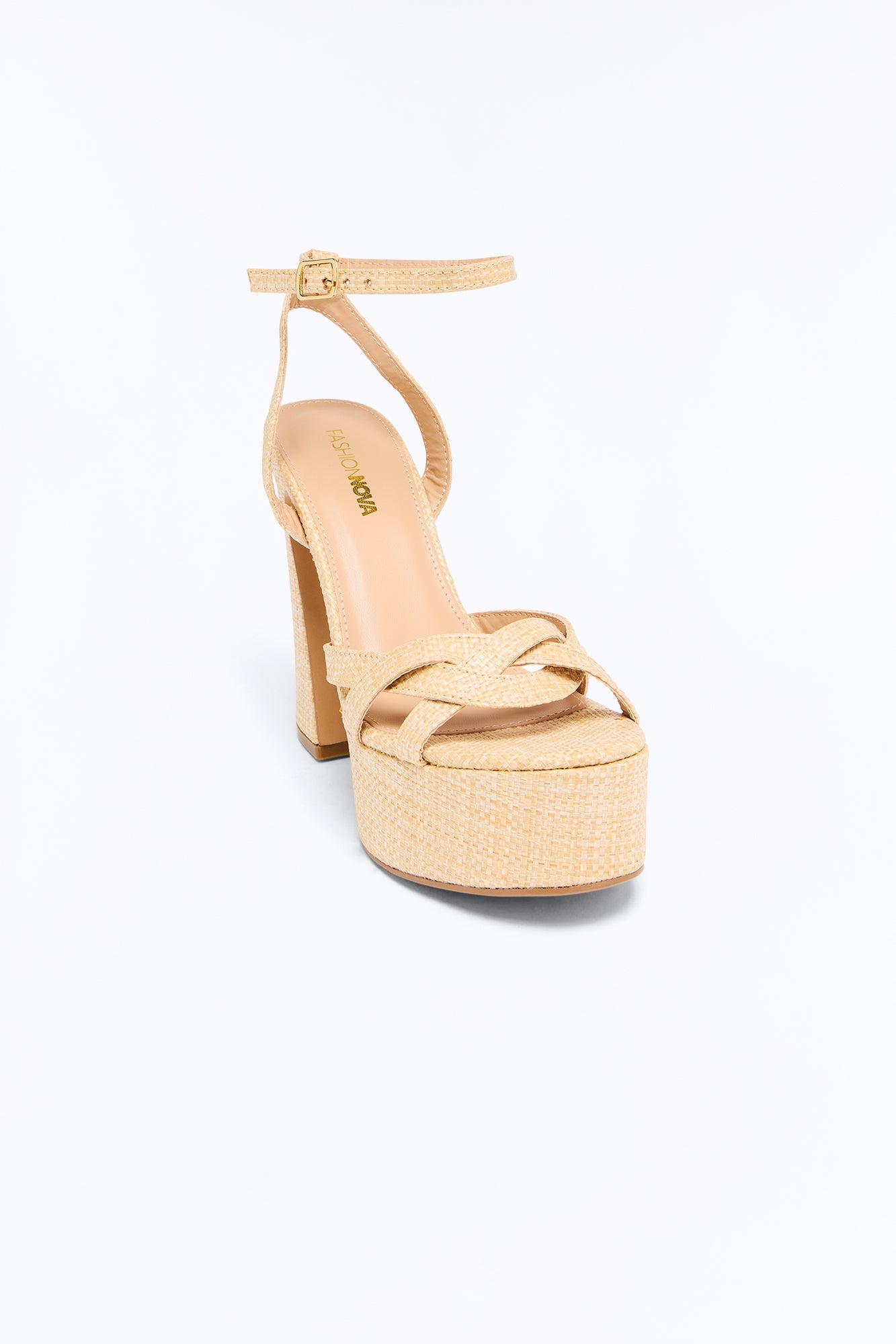Daniya Platform Ankle Strap Heels - Natural image 2