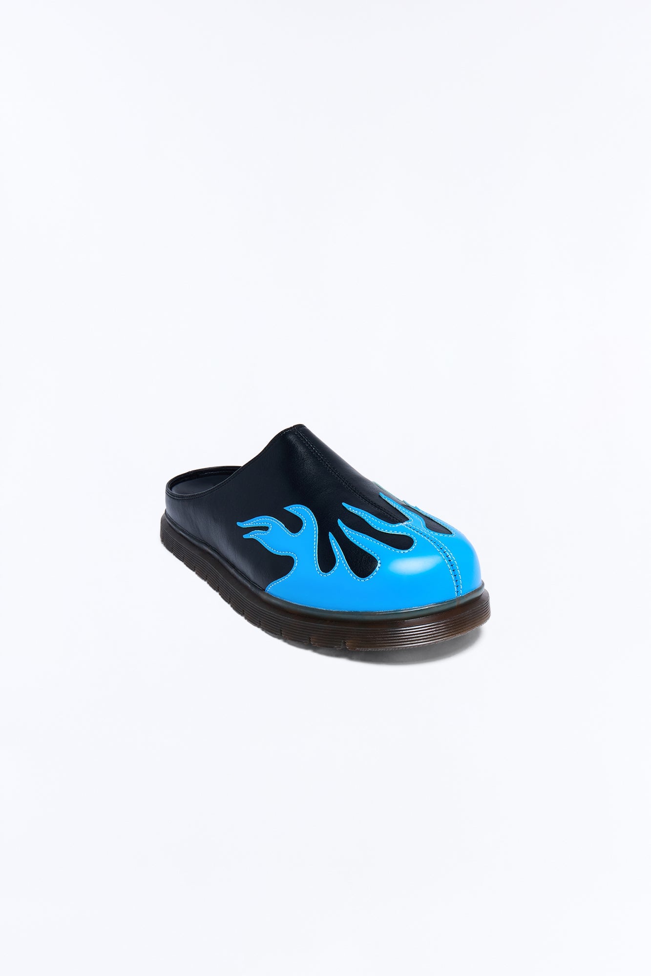 Inferno Flame Detail Slip On Mule - Black/Blue image 4