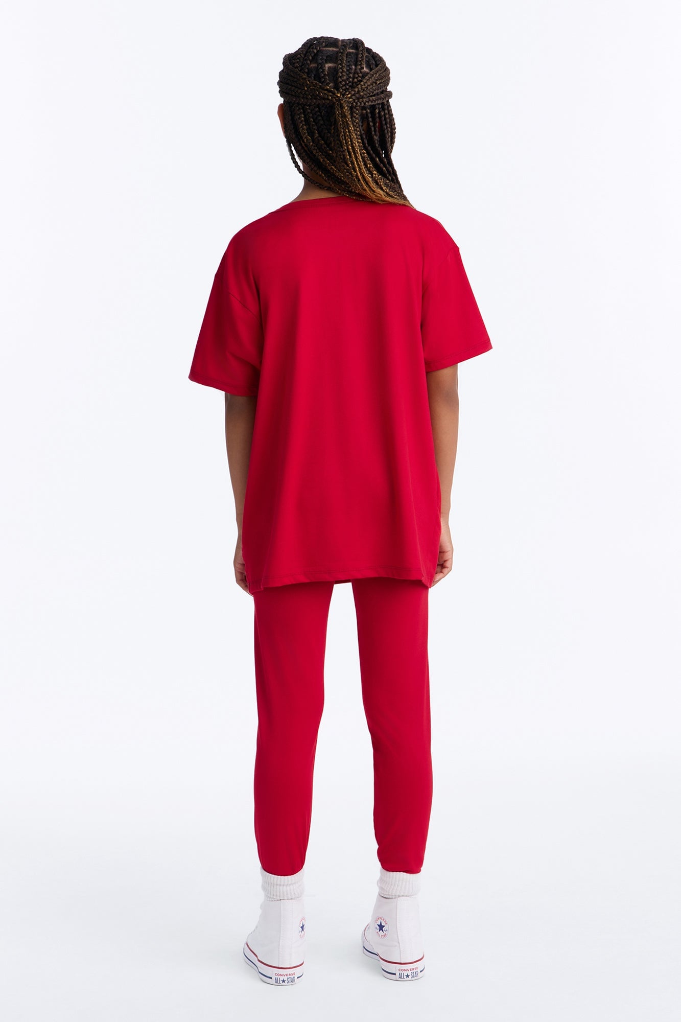 Mini Girl Gang Legging Set - Burgundy image 3