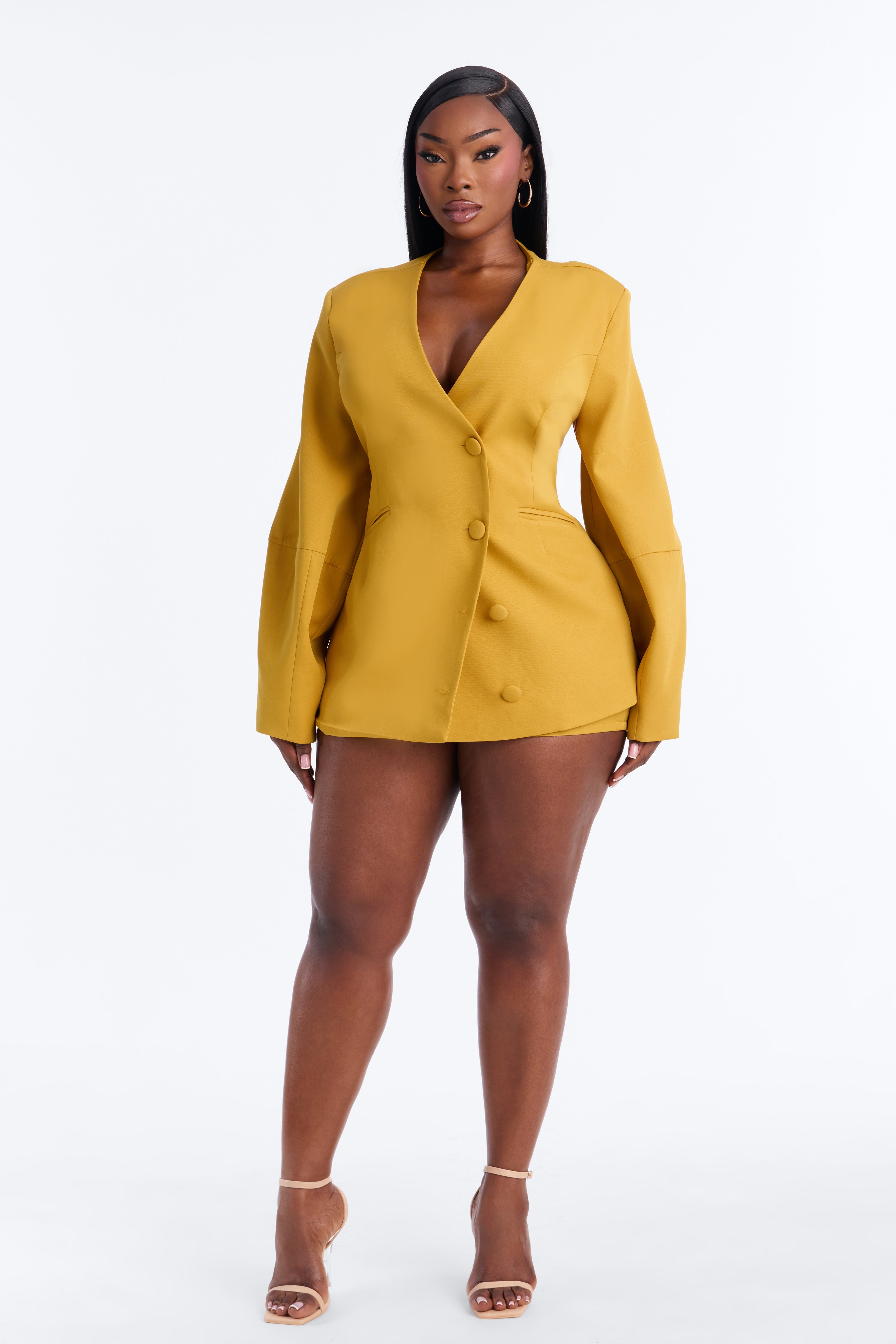Sweet & Smart Barrel Sleeve Blazer - Chartreuse image 1