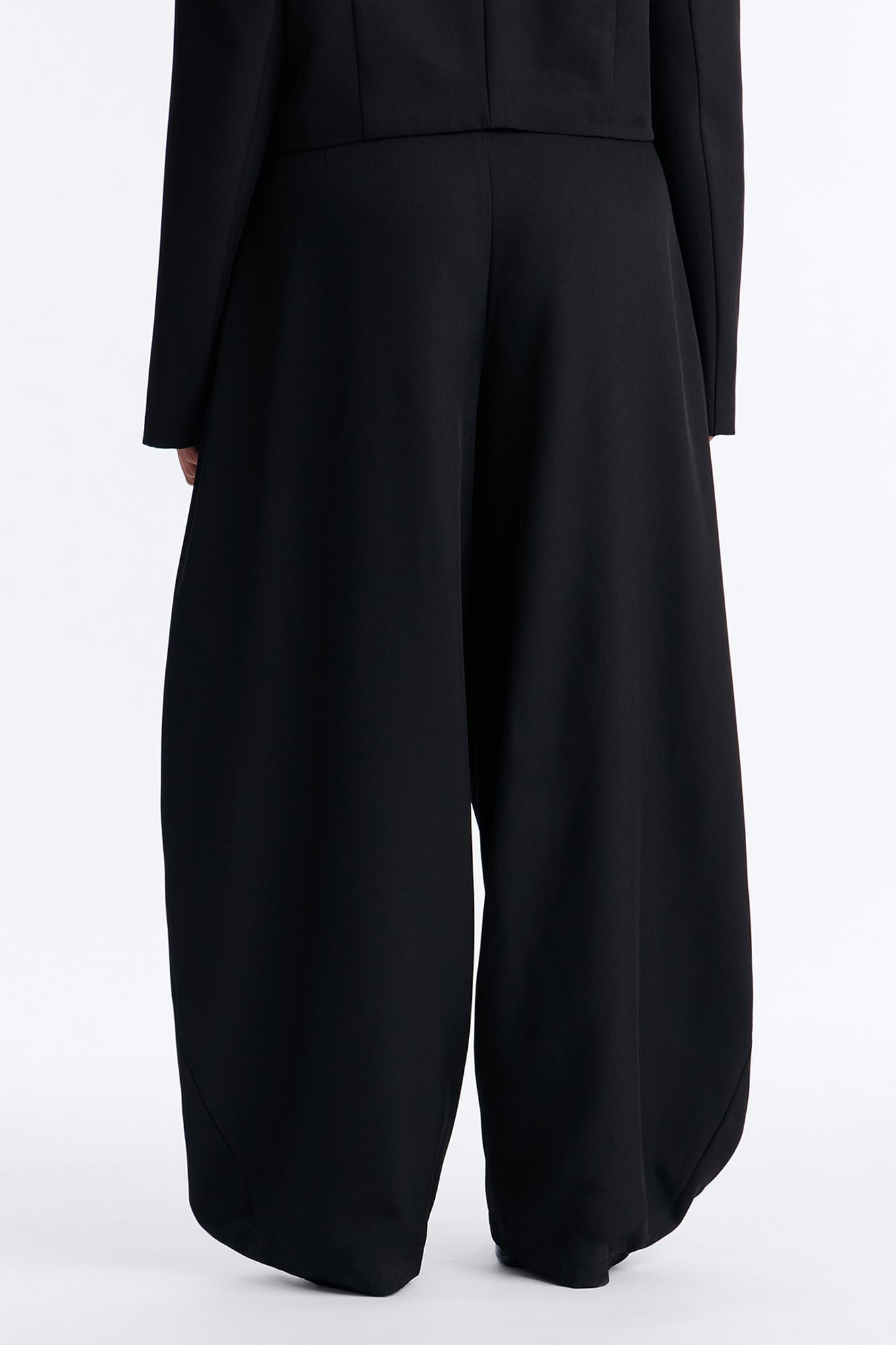 Josephine Barrel Leg Pleated Trouser - Black image 4