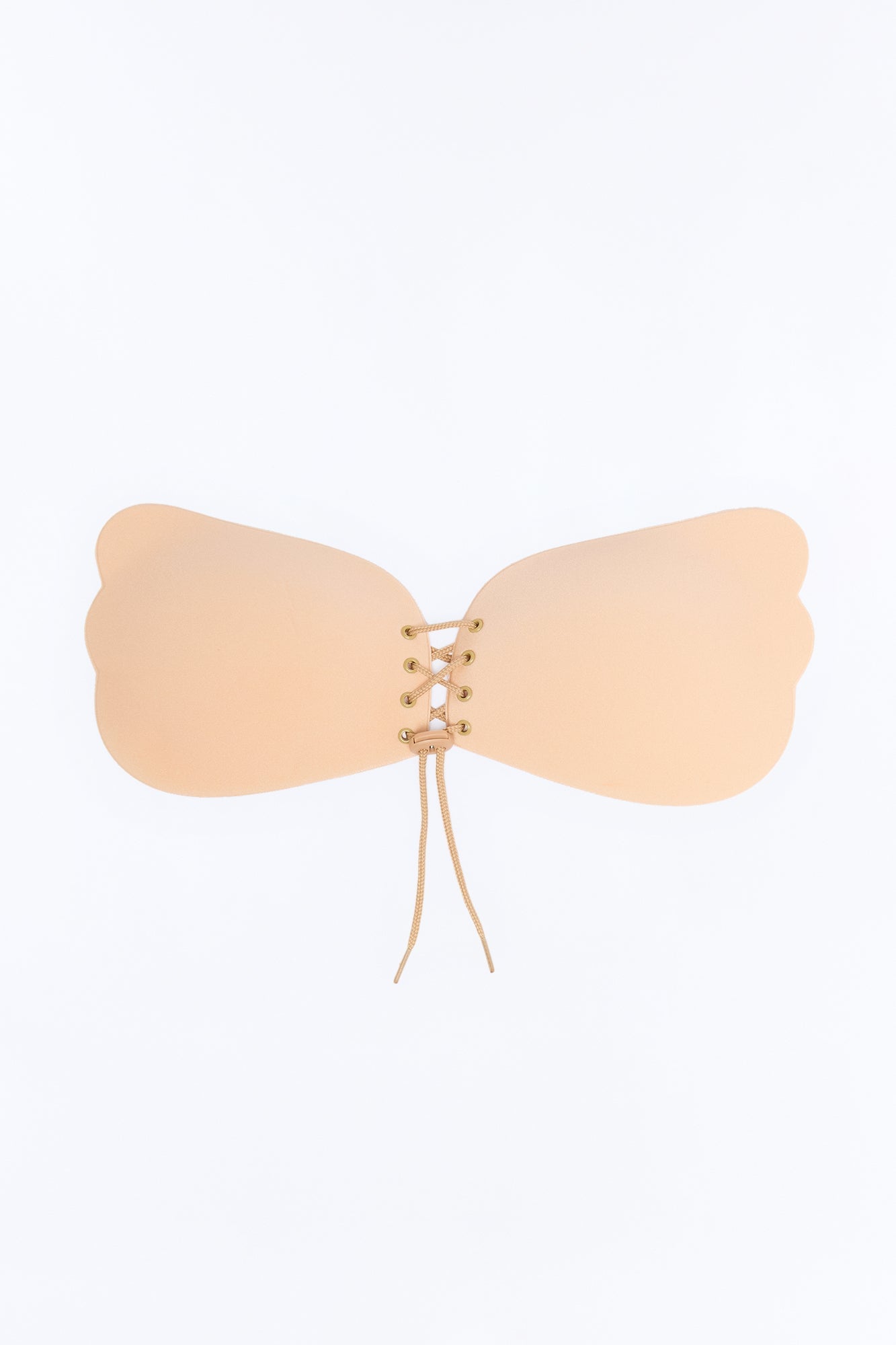 Smooth Invisible Lift Lace Up Sticky Bra - Nude image 1