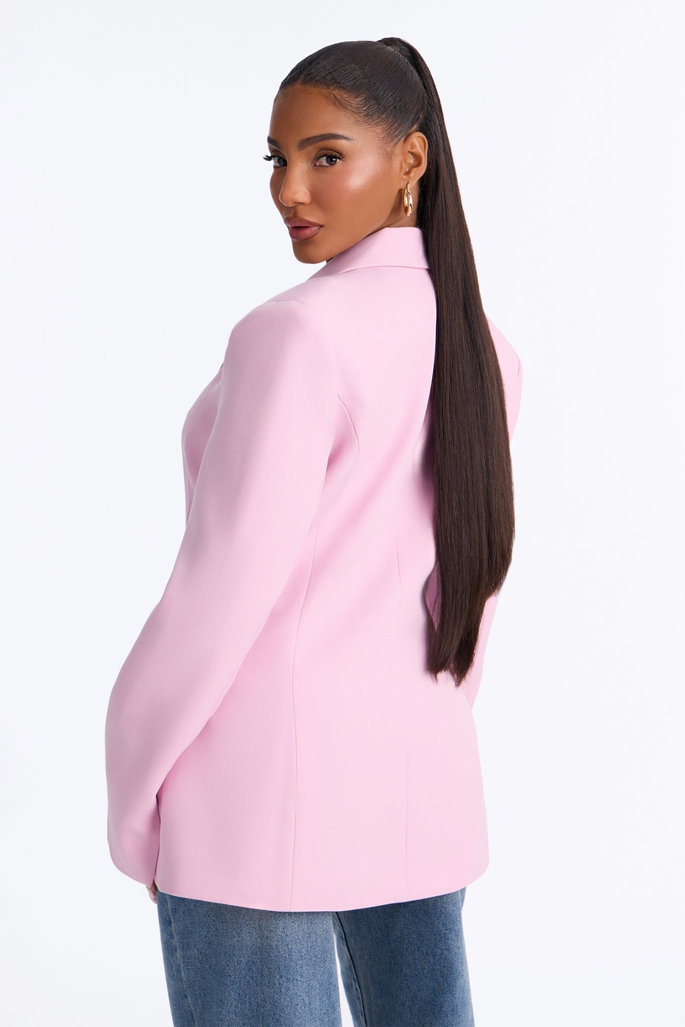 Hailey Hourglass Fitted Blazer - LightPink image 7