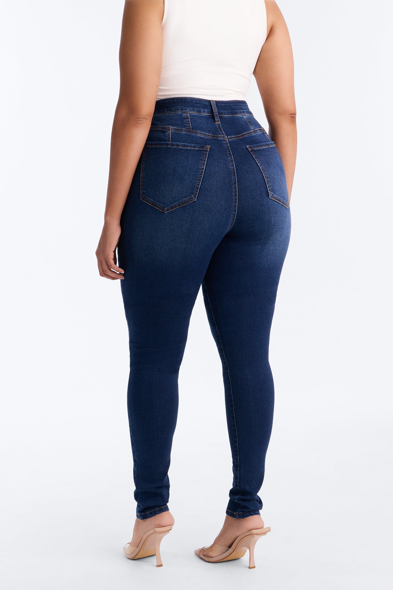 Tall Kiley Control Curvy Stretch Skinny Jeans - Dark Wash image 3
