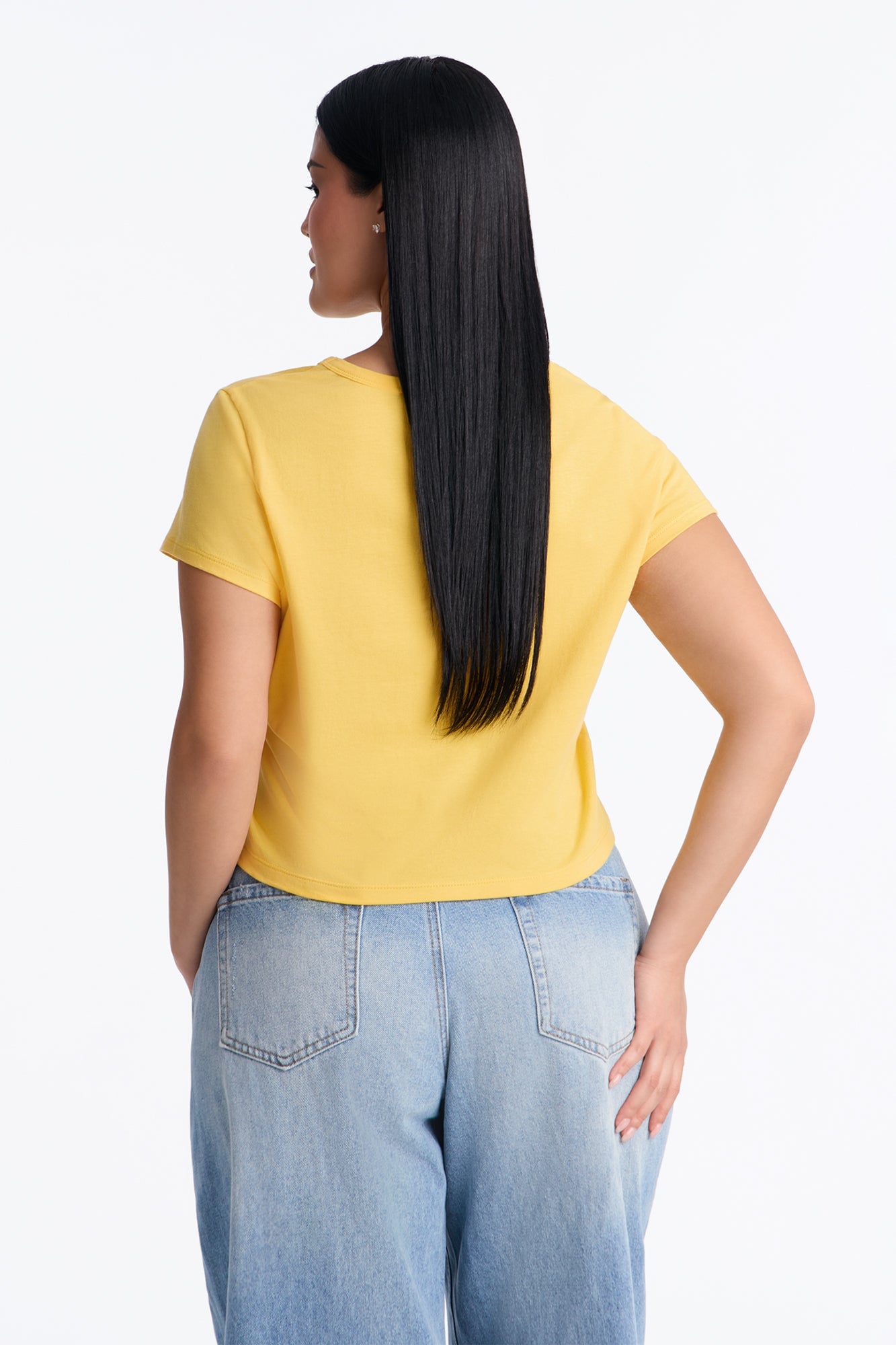 I Am Sunshine Cropped Baby Tee - Yellow image 4