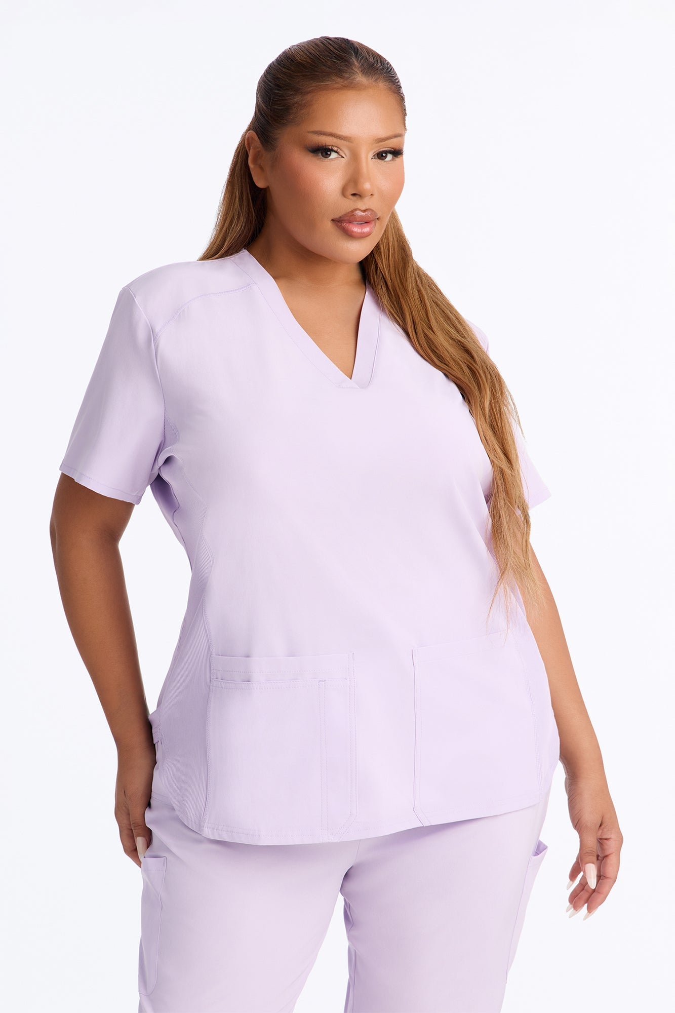 Full Shift 4 Way Stretch Uniform Scrub Set - Lavender image 2