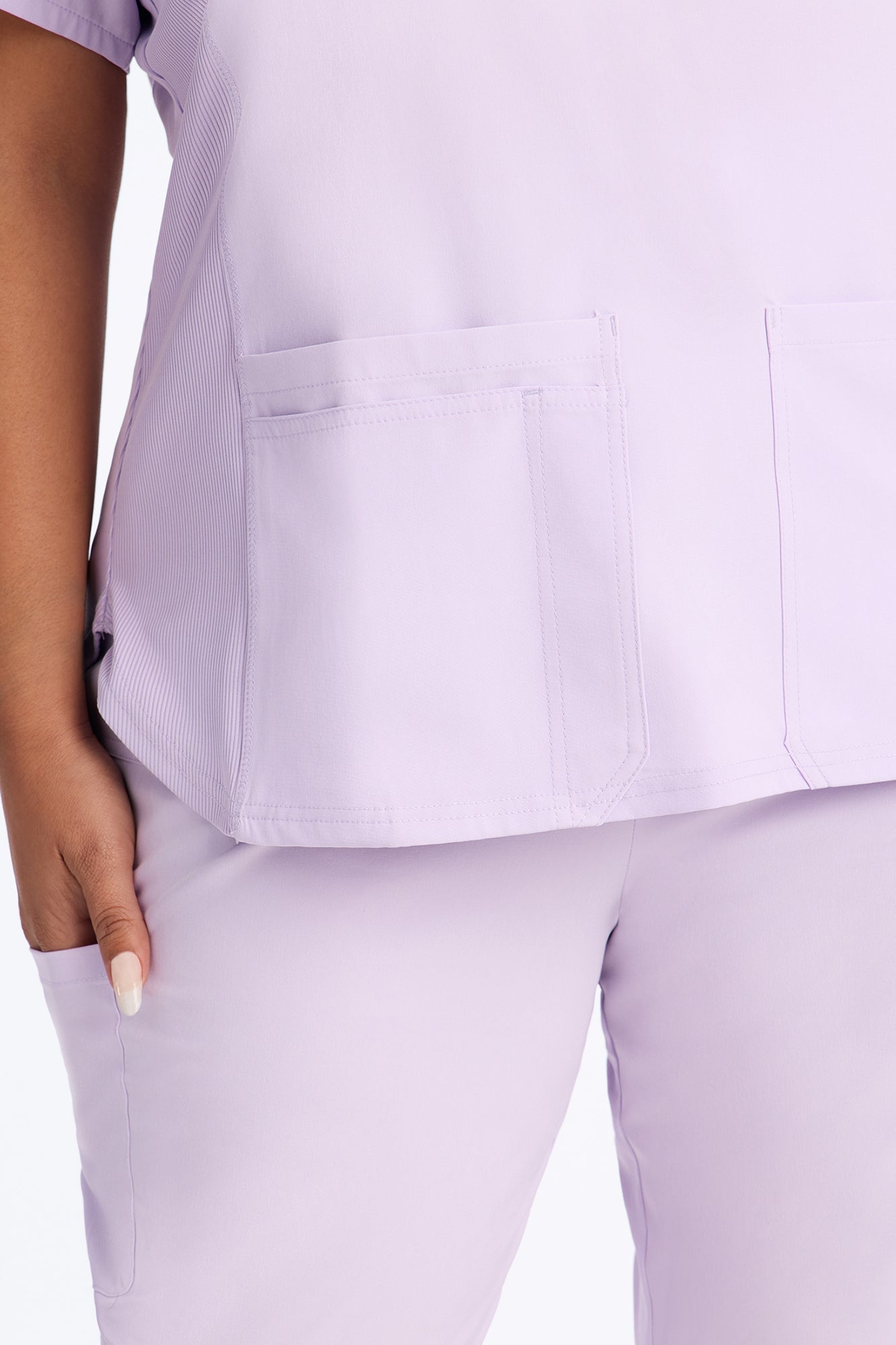 Full Shift 4 Way Stretch Uniform Scrub Set - Lavender image 3