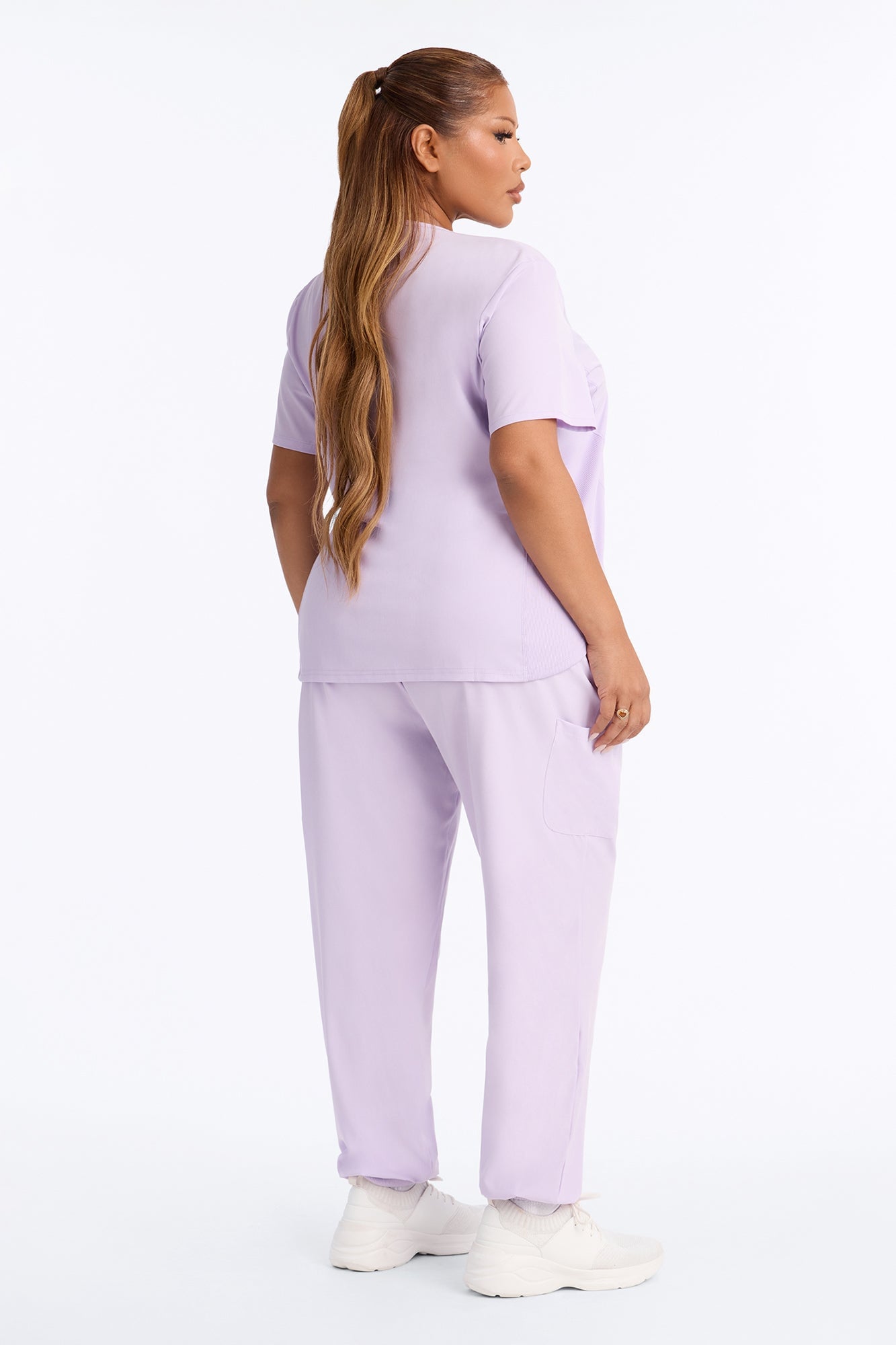 Full Shift 4 Way Stretch Uniform Scrub Set - Lavender image 4