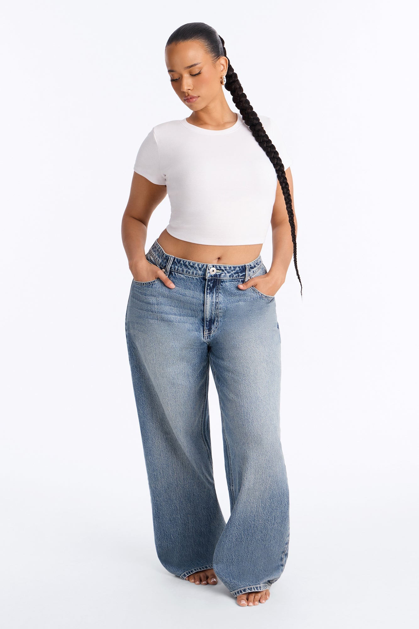 90s Throwback Story Classic Straight Leg Jeans - Vintage Wash image 1