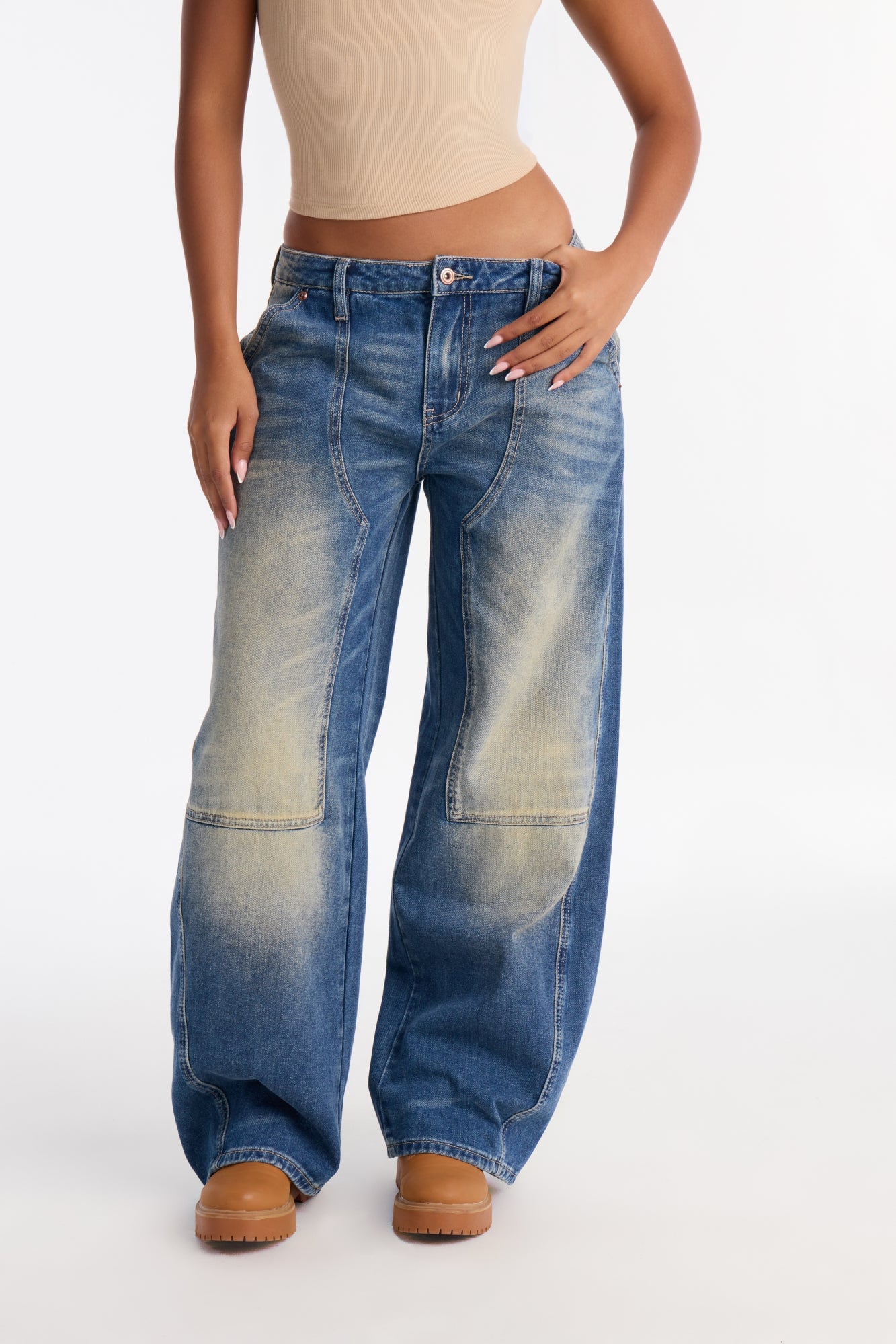 Take My World Tinted Straight Leg Jeans - Vintage Wash image 2