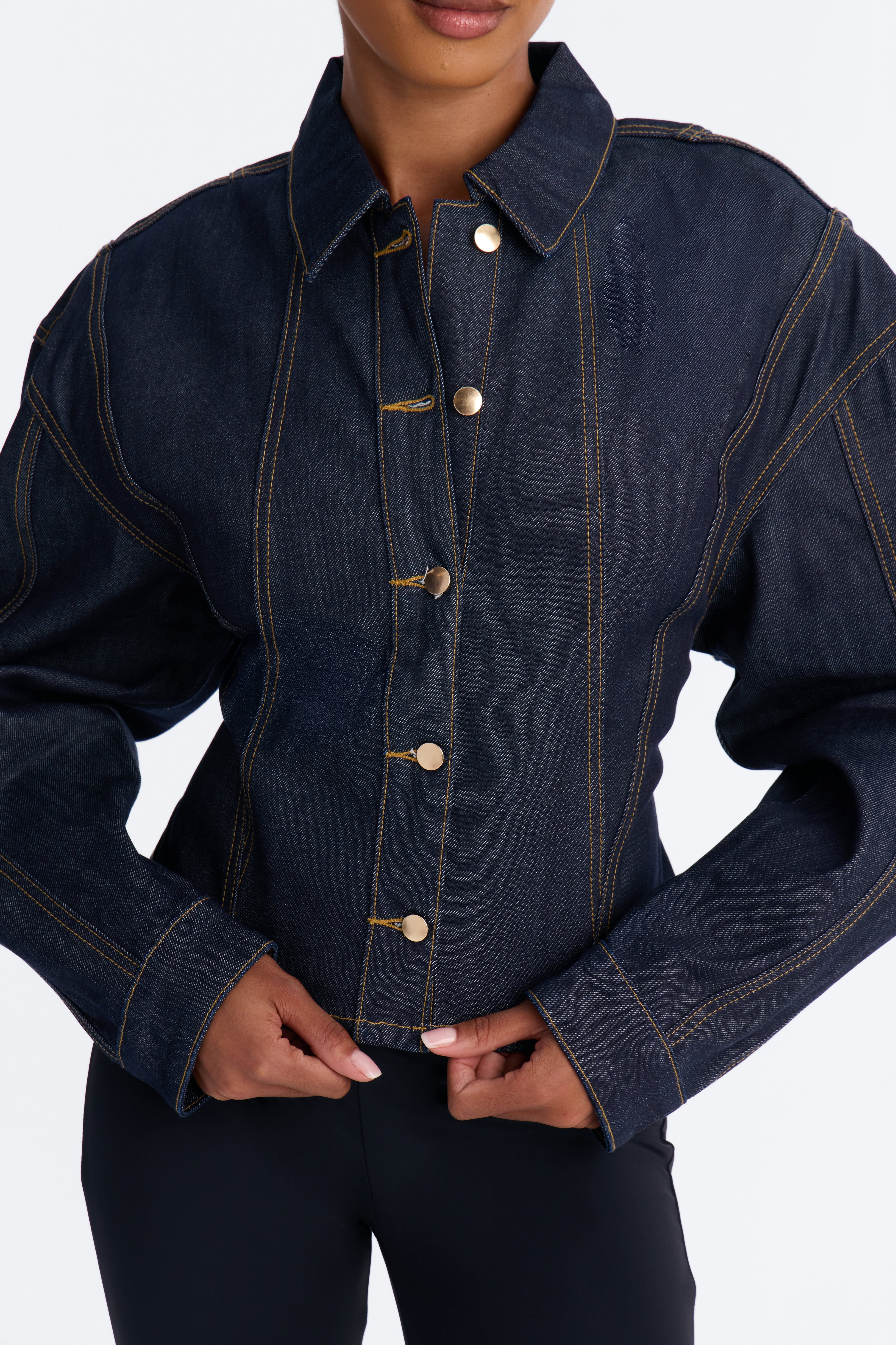 Premium Selvedge Barrel Denim Jacket - Dark Denim image 5