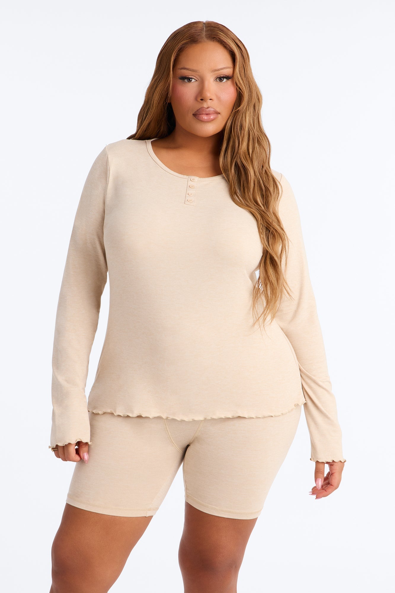Between Us PJ Boxer Short Set - Oatmeal image 1
