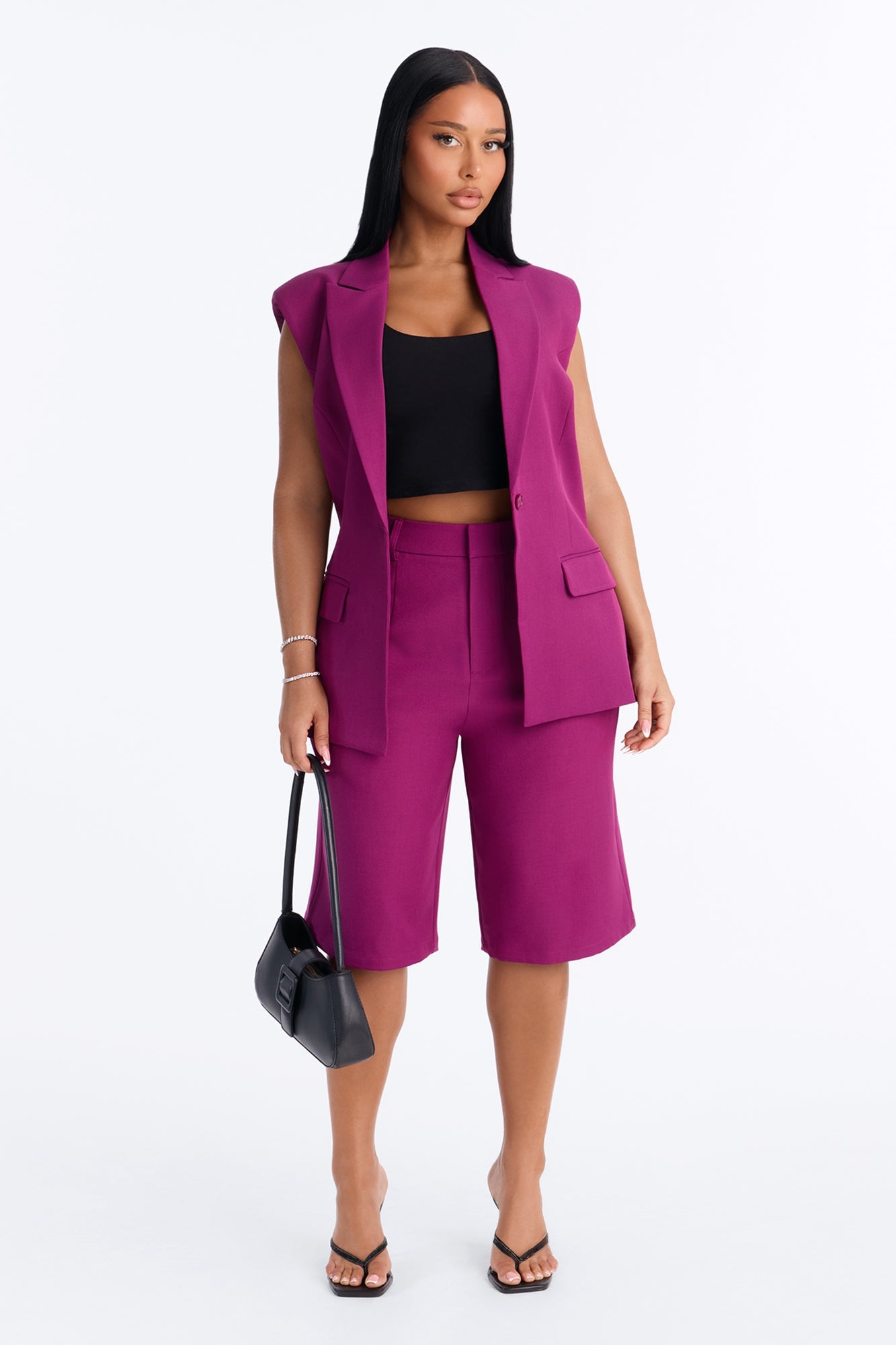 Paloma Twill Bermuda Short - Raspberry image 5