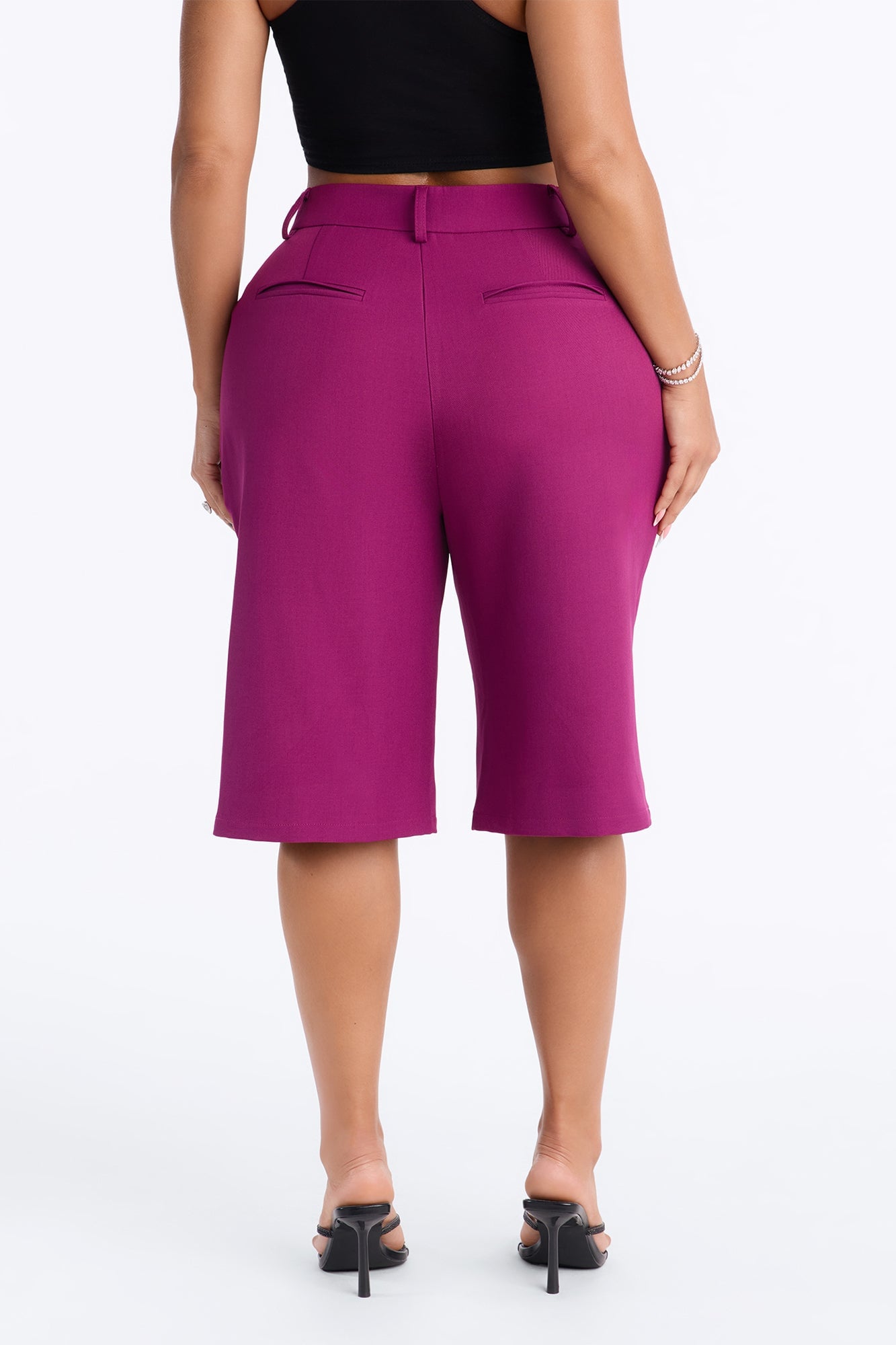 Paloma Twill Bermuda Short - Raspberry image 8
